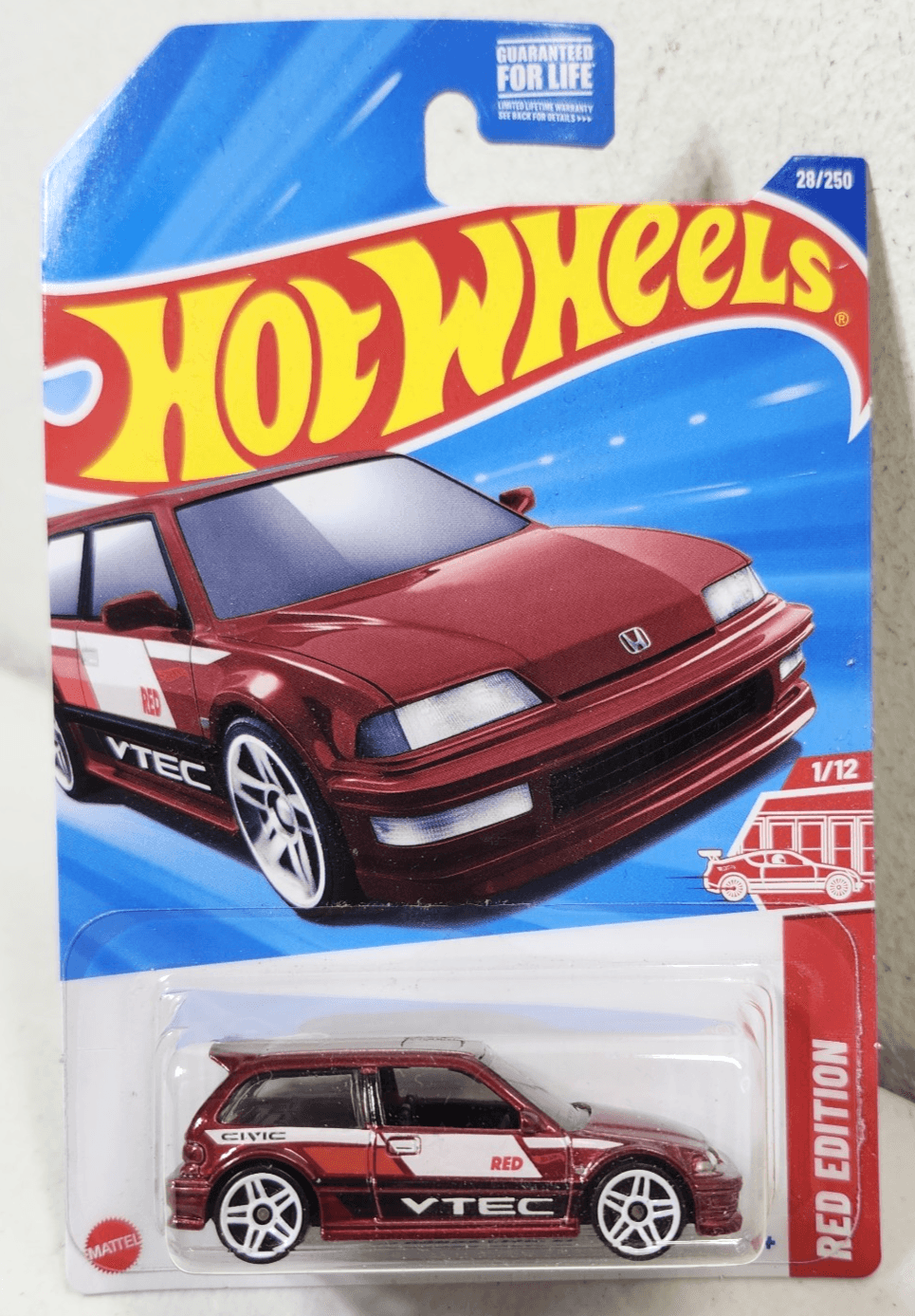 Hot Wheels ‘90 Honda Civic EF Red Edition Target Exclusive Car 1/64 Toy Vehicle