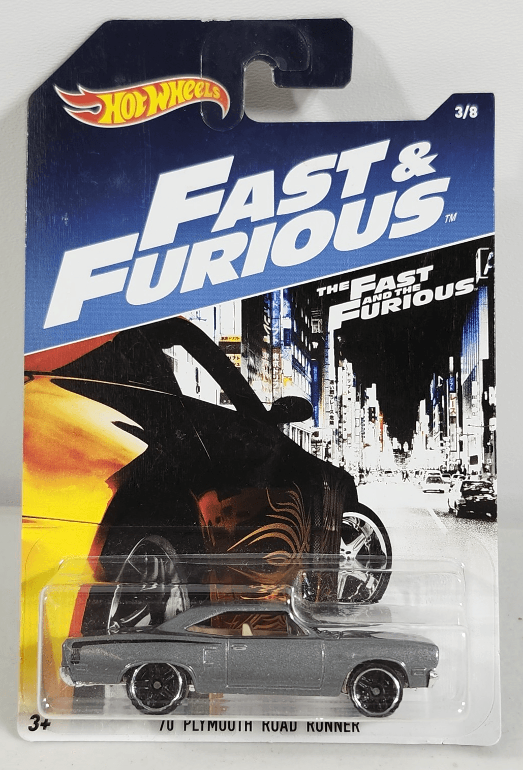 Hot Wheels '70 Plymouth Road Runner Fast & Furious Gray Car 1/64 Toy Vehicle NEW