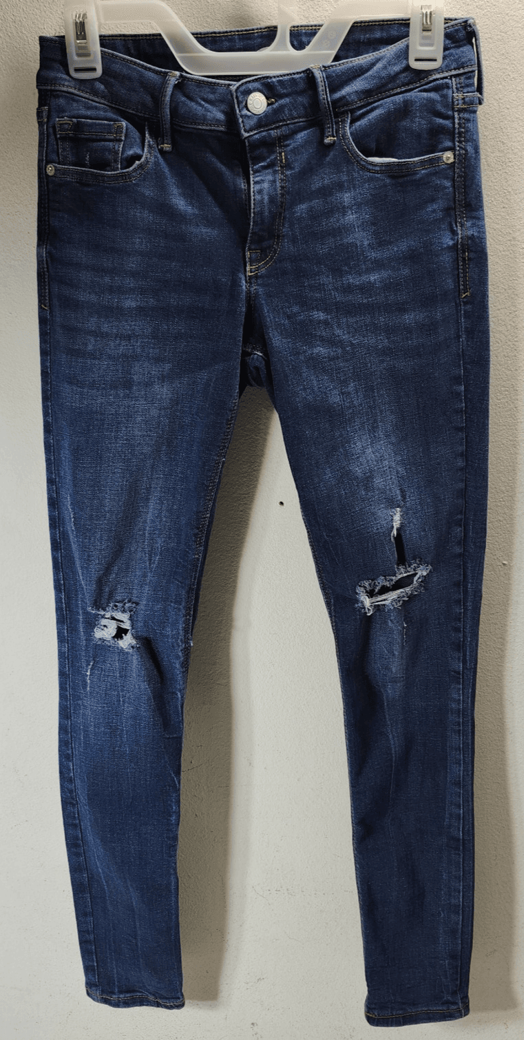 Old Navy Rock Star Super Skinny High Rise Jeans Womens Size 4 Blue Denim Pants