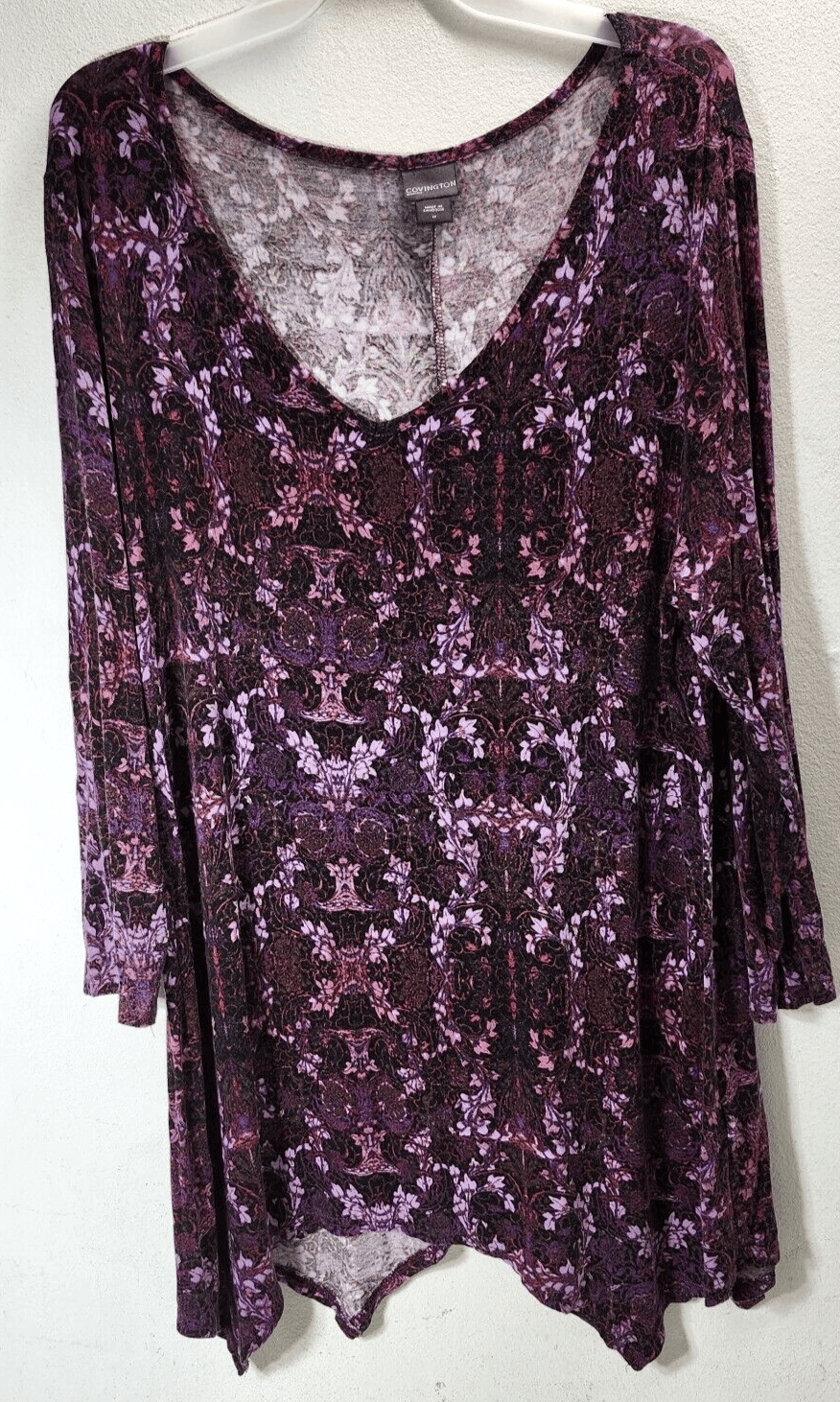 Covington Women's 3/4 Sleeve Pullover Top Blouse Size Medium