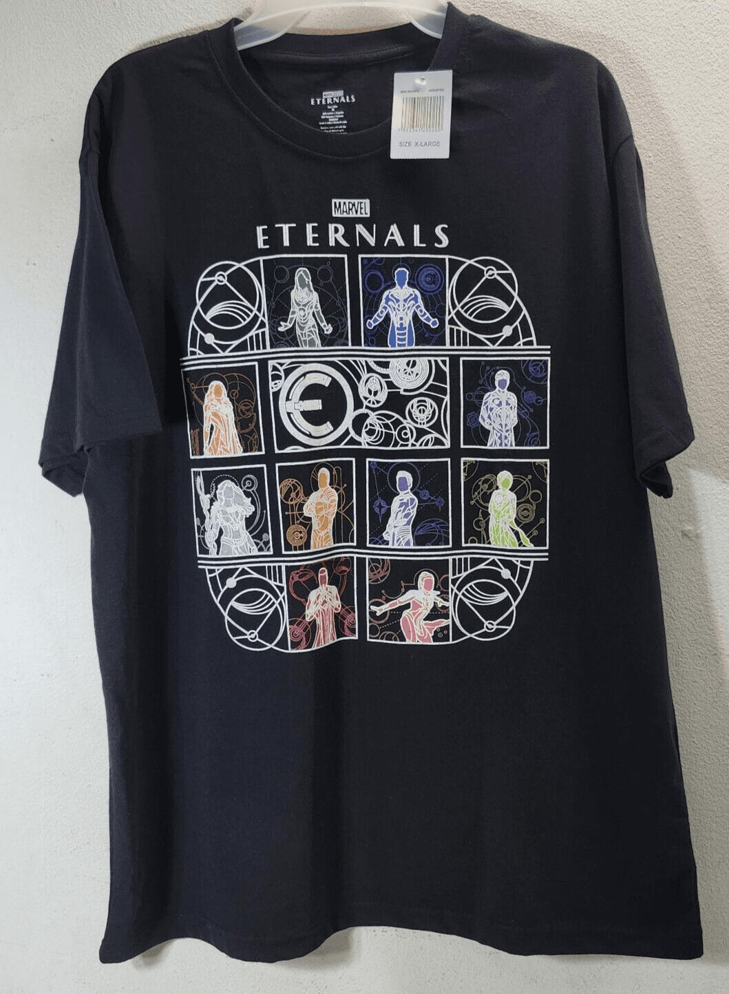 Marvel Men's Tshirt Size XL Black Short Sleeve Eternals Graphic Tee NEW