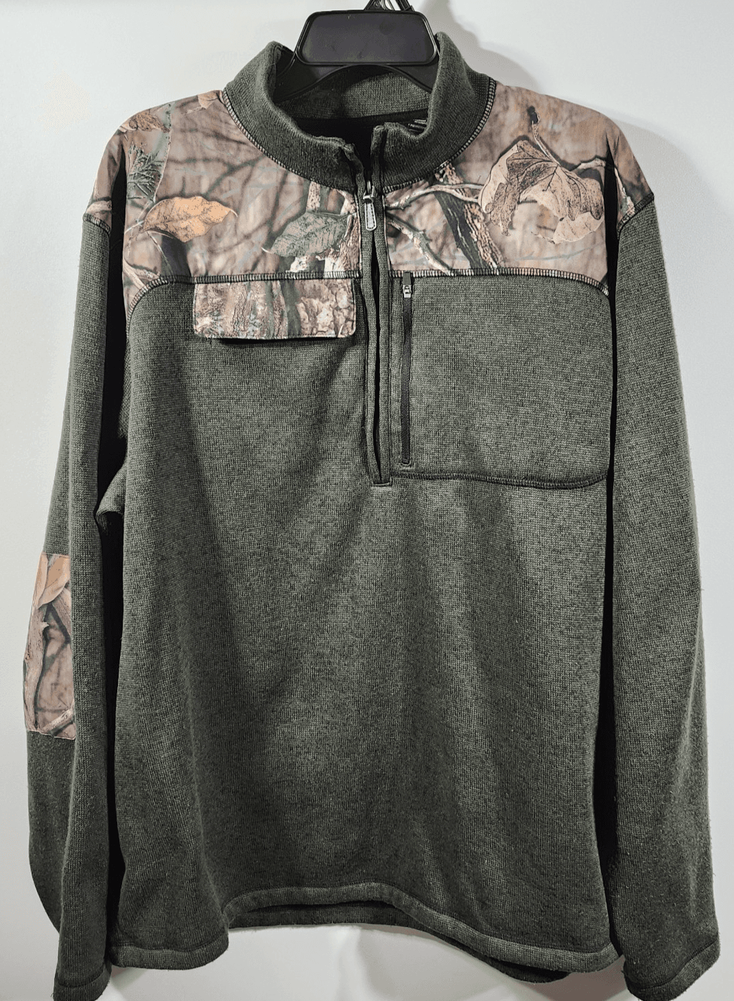 CQR Tactical Combat Pullover 1/4 Zip Men's XXL Green Camo Long Sleeve