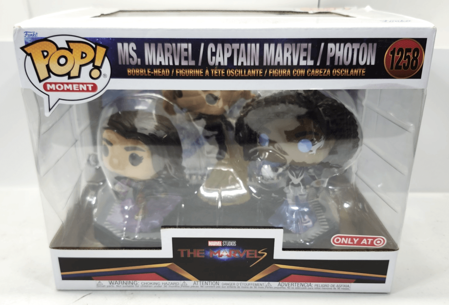 Funko POP! The Marvels Ms. Marvel Captain Marvel Photon Vinyl Figure Set Toy