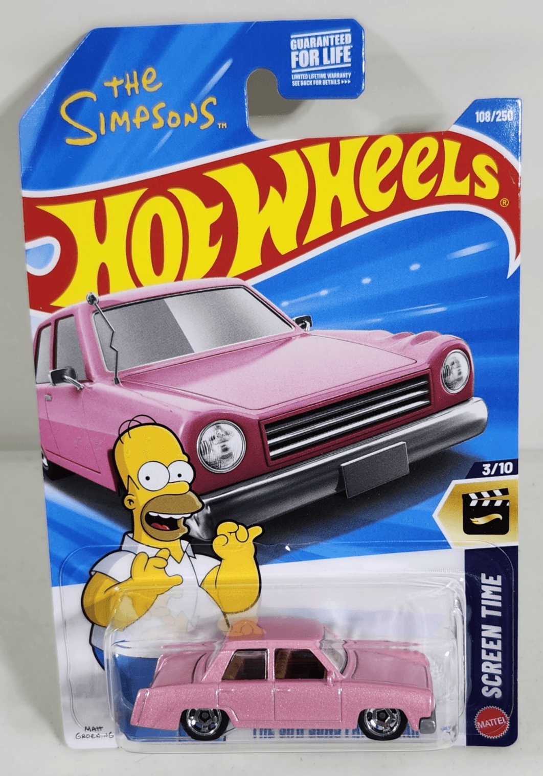 2026 Hot Wheels HW Screen Time The Simpsons Family Car Pink 1/64 Toy Vehicle NEW