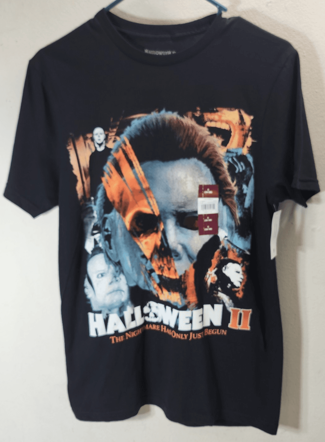 Halloween 2 Men's Graphic T-Shirt Size Small Black Michael Myers Horror NEW