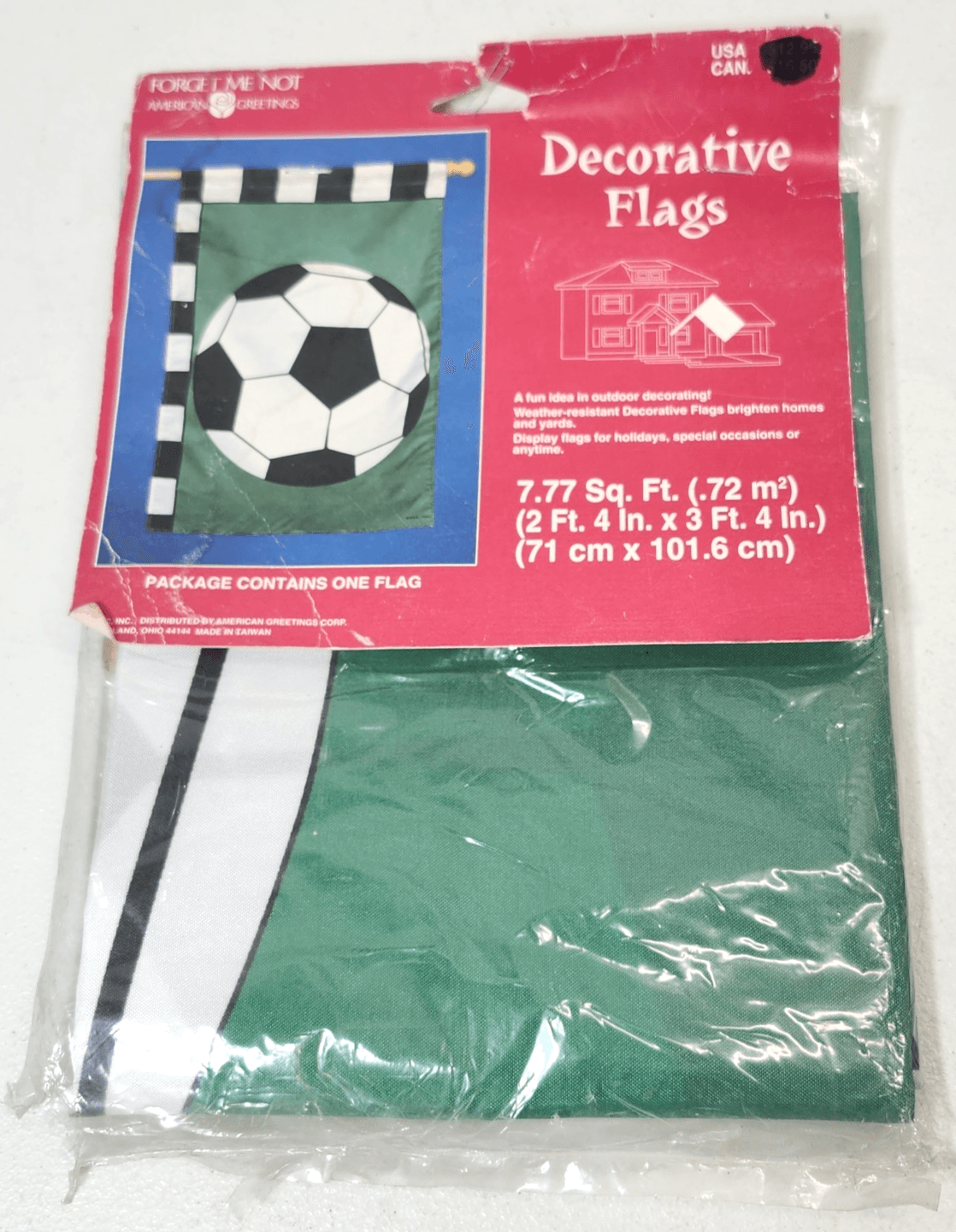 Forget Me Not American Greetings Soccer Flag Banner 2'4” x 3’4”