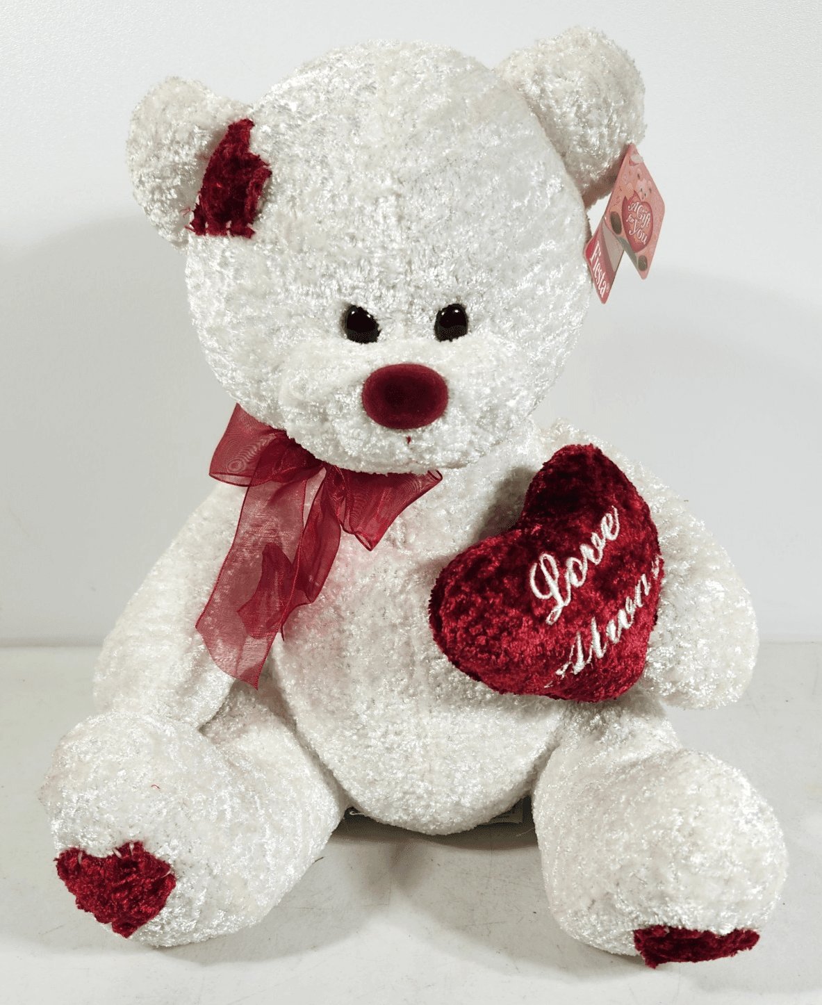 Teddy Bear Love Always 12" Plush Red Heart Stuffed Animal Toy Fiesta