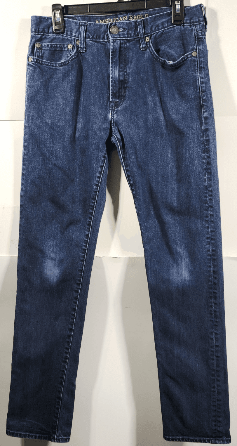 American Eagle Jeans Mens 30X32 Slim Straight Blue Denim Pants