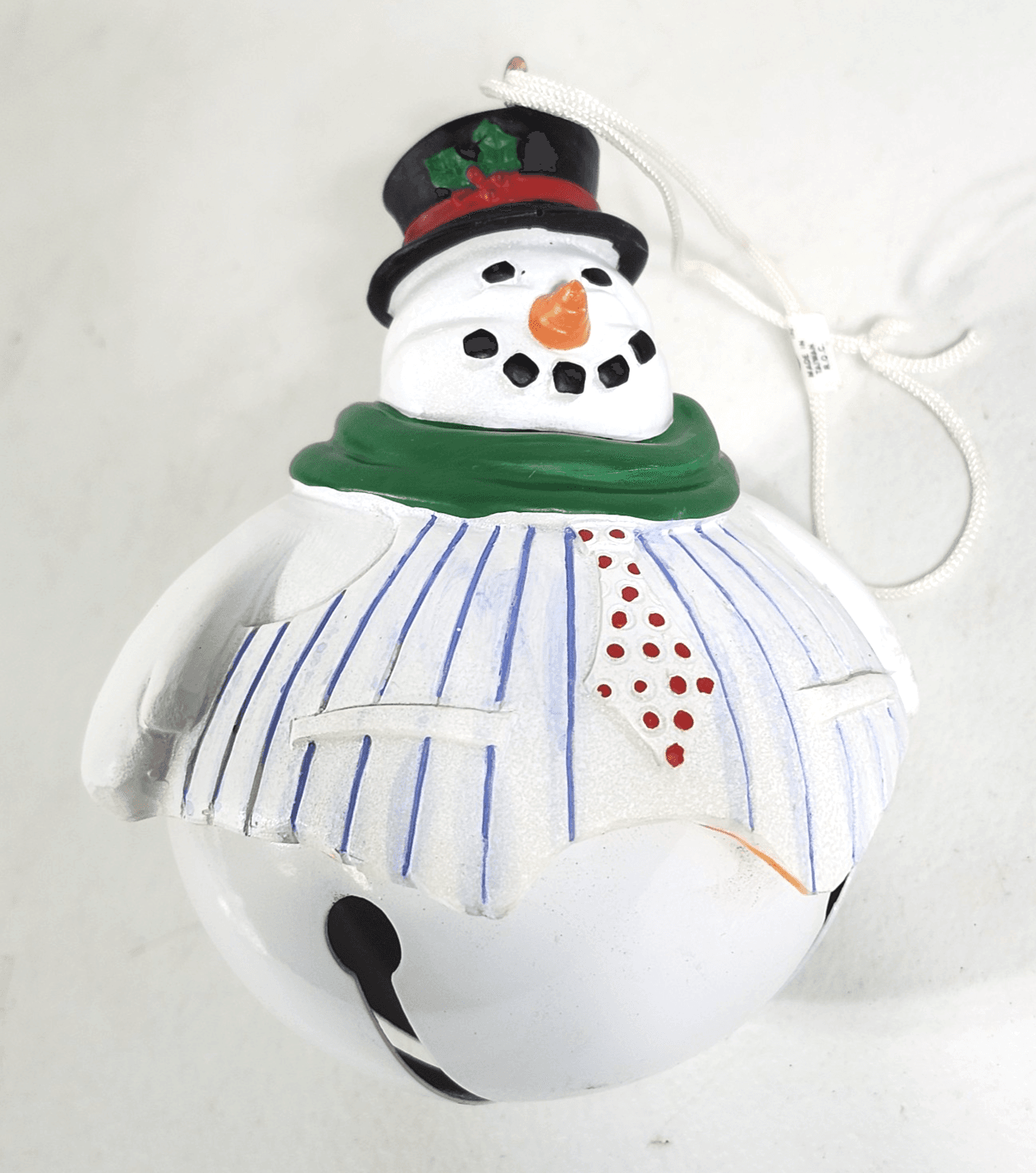 Dept 56 Jelly Belly Snowman Ornament Xmas Vintage Jingle Bells Holiday Decor