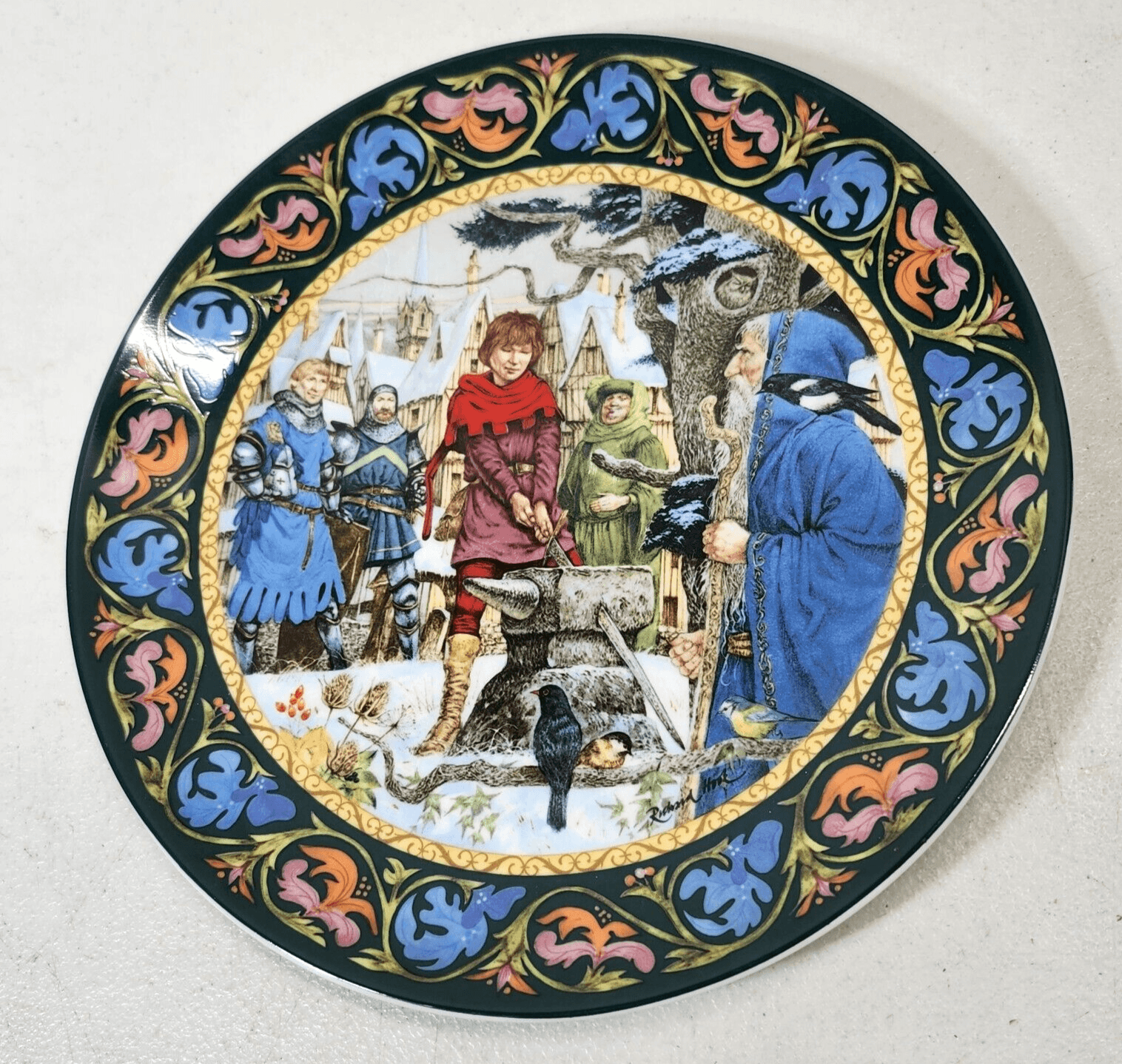 Wedgewood Collector Plate Sword In The Stone "Arthur Draws The Sword" Bone China