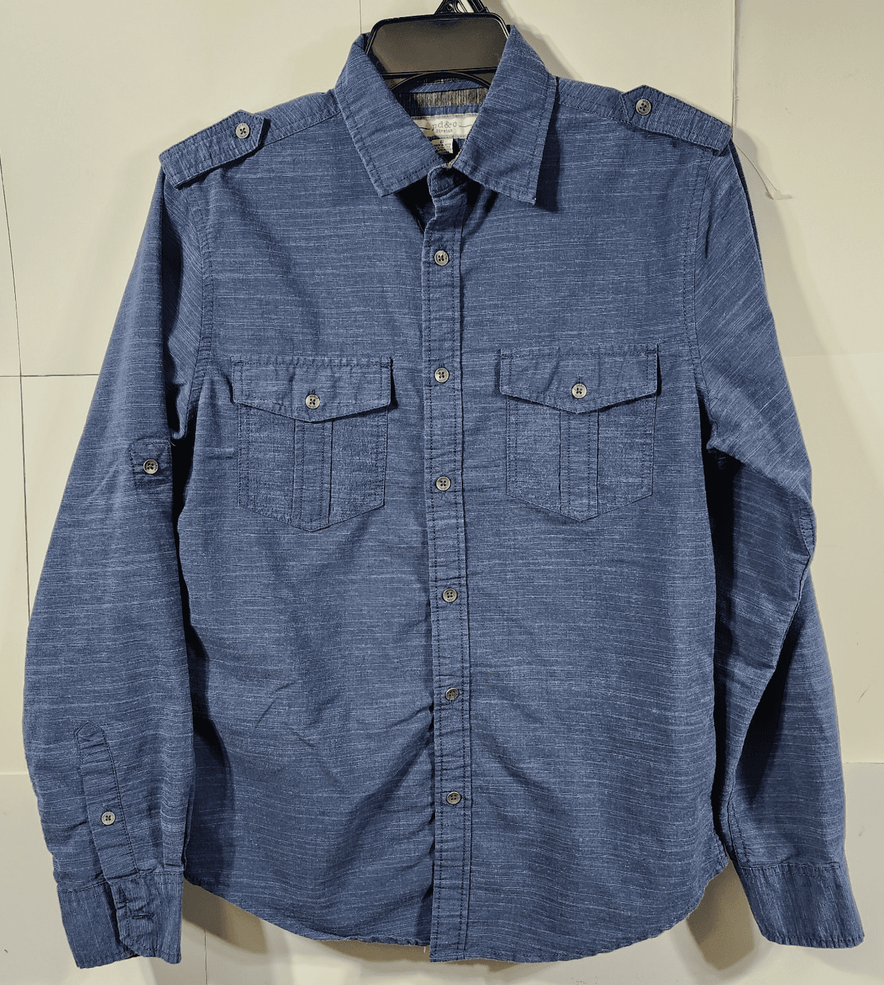 PDC Paper Denim & Cloth Shirt Mens Size Small Blue Long Sleeve Button Up