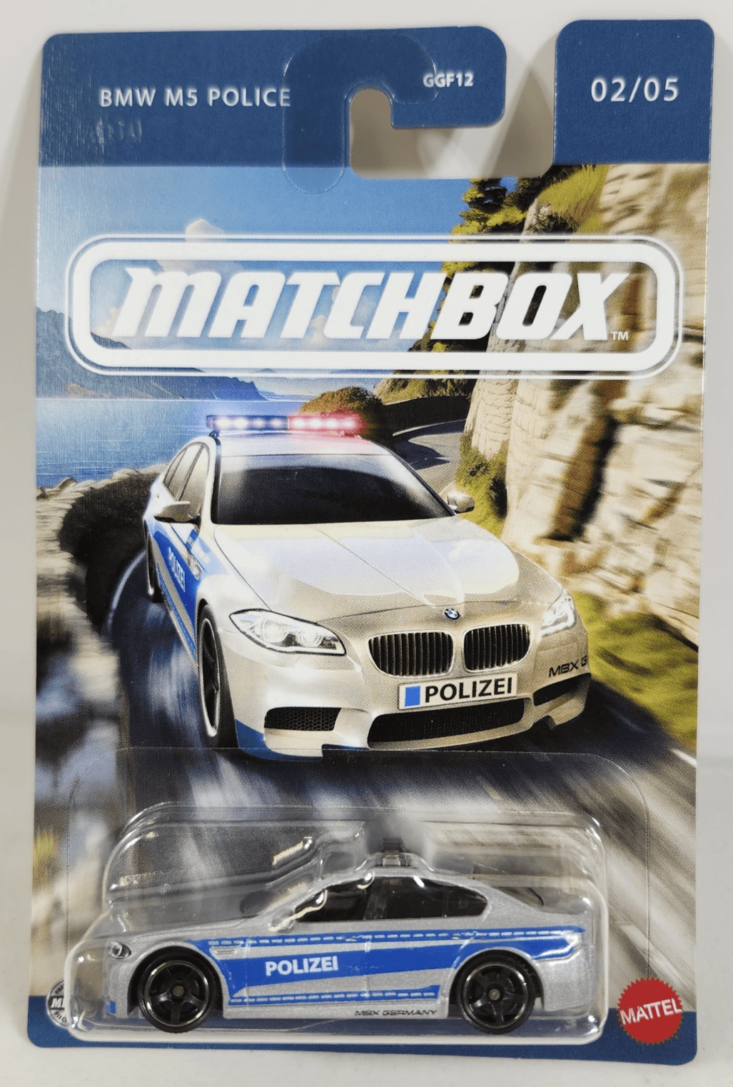 2025 Matchbox BMW M5 Police Germany Series Car 1/64 Toy Vehicle NEW