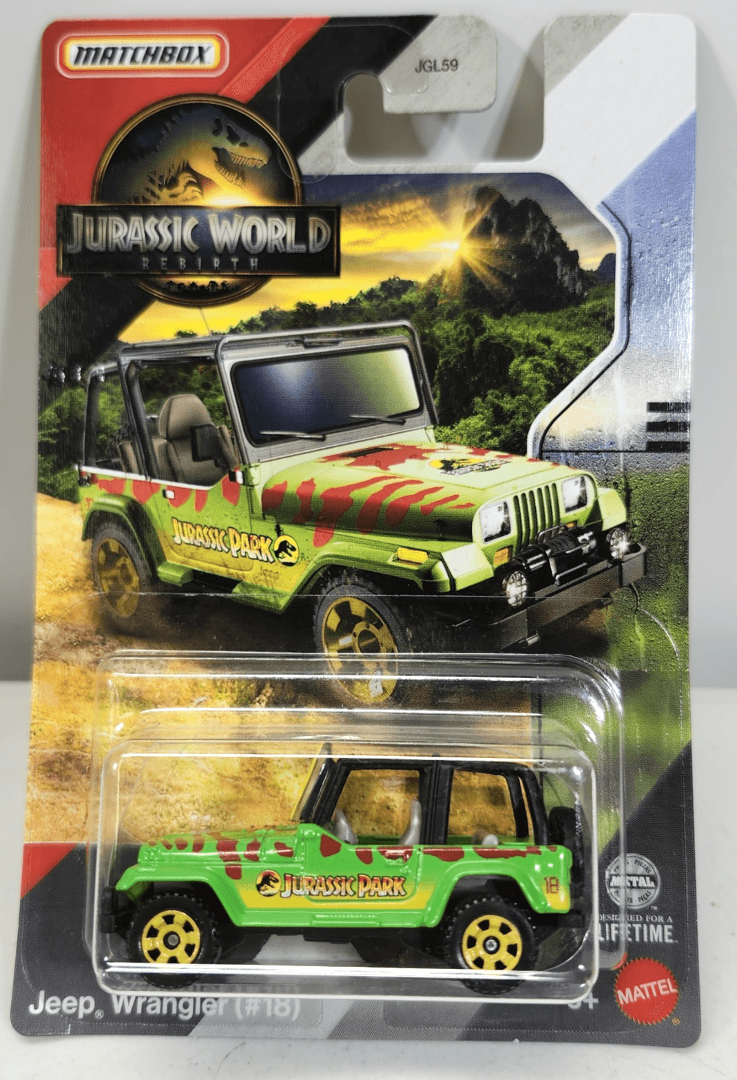 Matchbox Jurassic World Rebirth Jeep Wrangler #18 Car 1/64 Toy Vehicle NEW