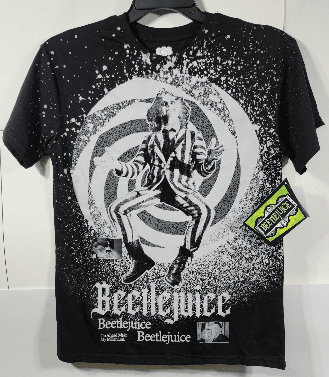 Beetlejuice Graphic TShirt Mens Size Small Black Short Sleeve NEW