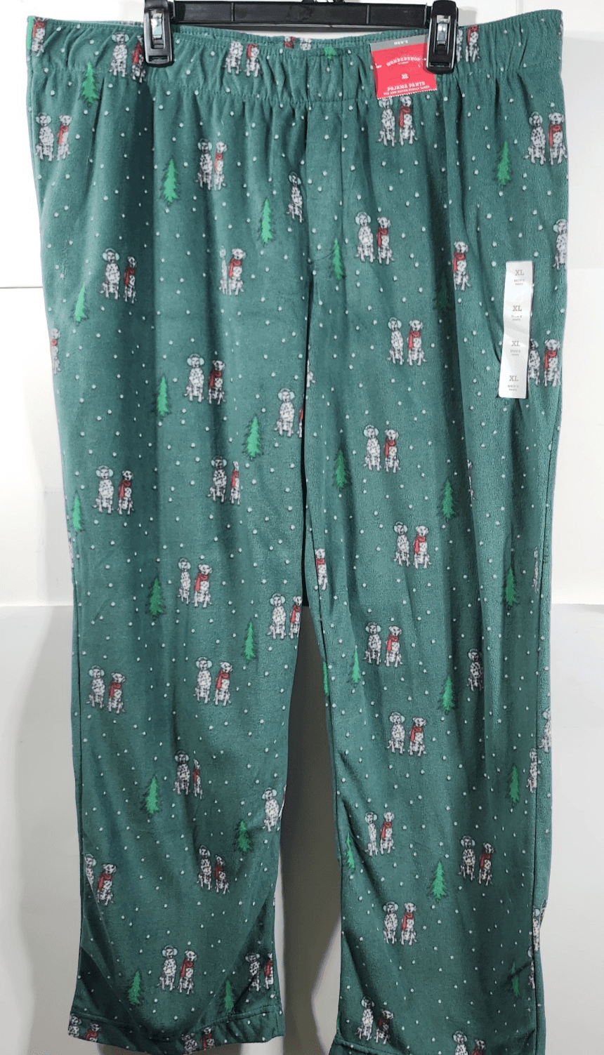 Wondershop Men's Fleece Pajama Pants Size XL Green Dog Design NEW