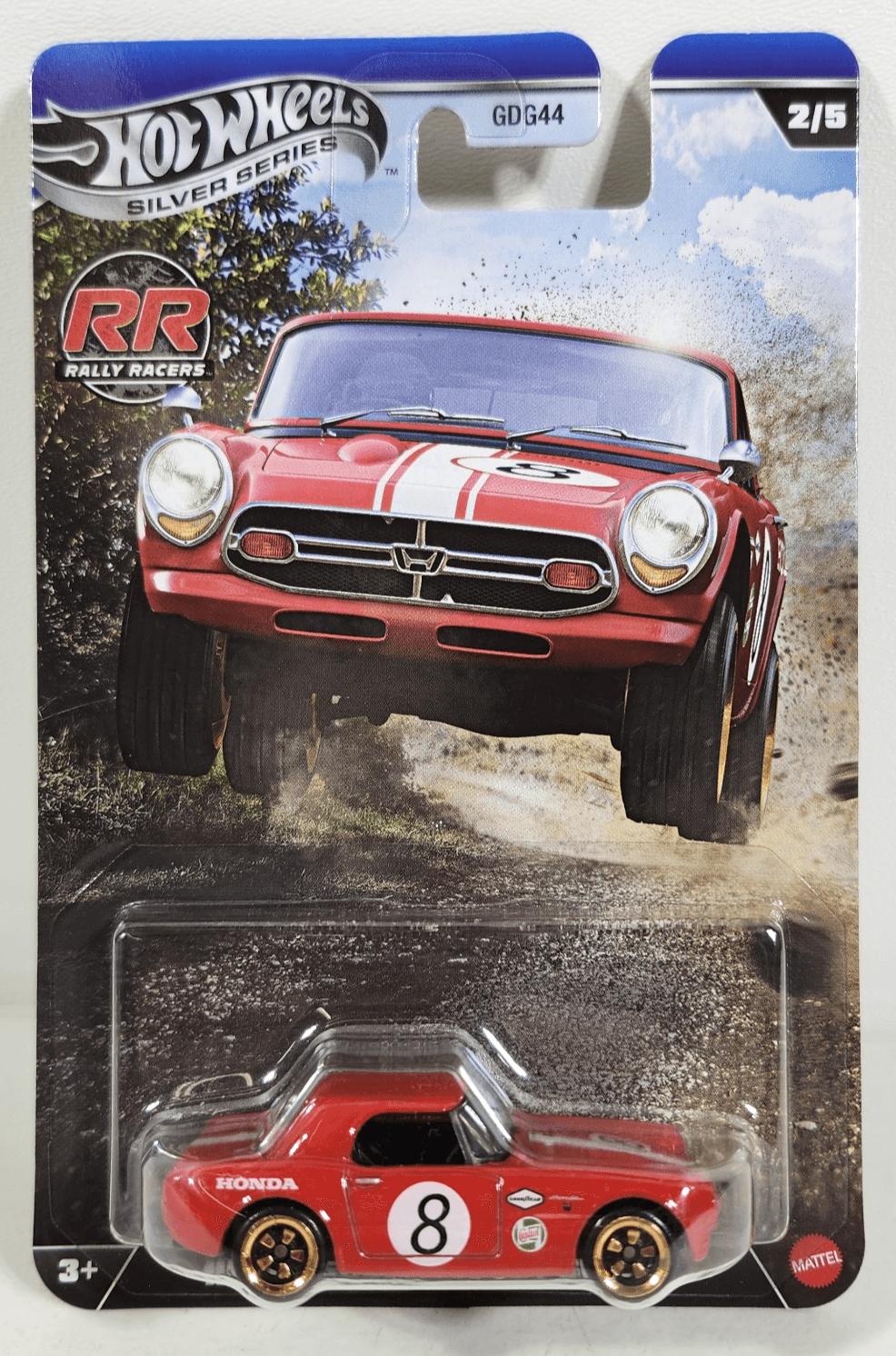 Hot Wheels Silver Series Rally Racers Honda S800 Racing Red Car 1/64 Toy NEW
