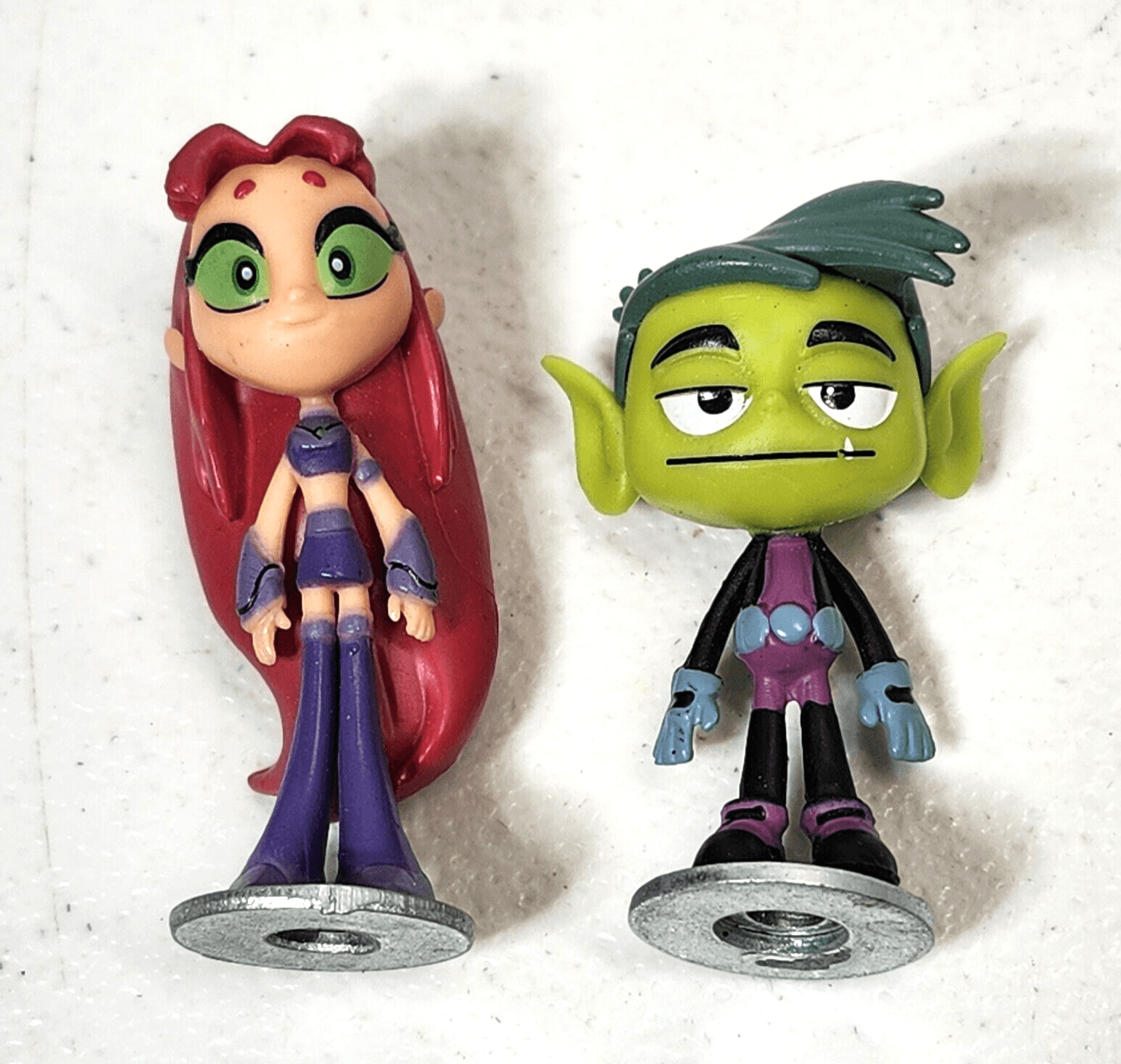 Teen Titans GO Mini Beast Boy Robin 1.5” PVC Action Figure Kids Toy Bundle Lot