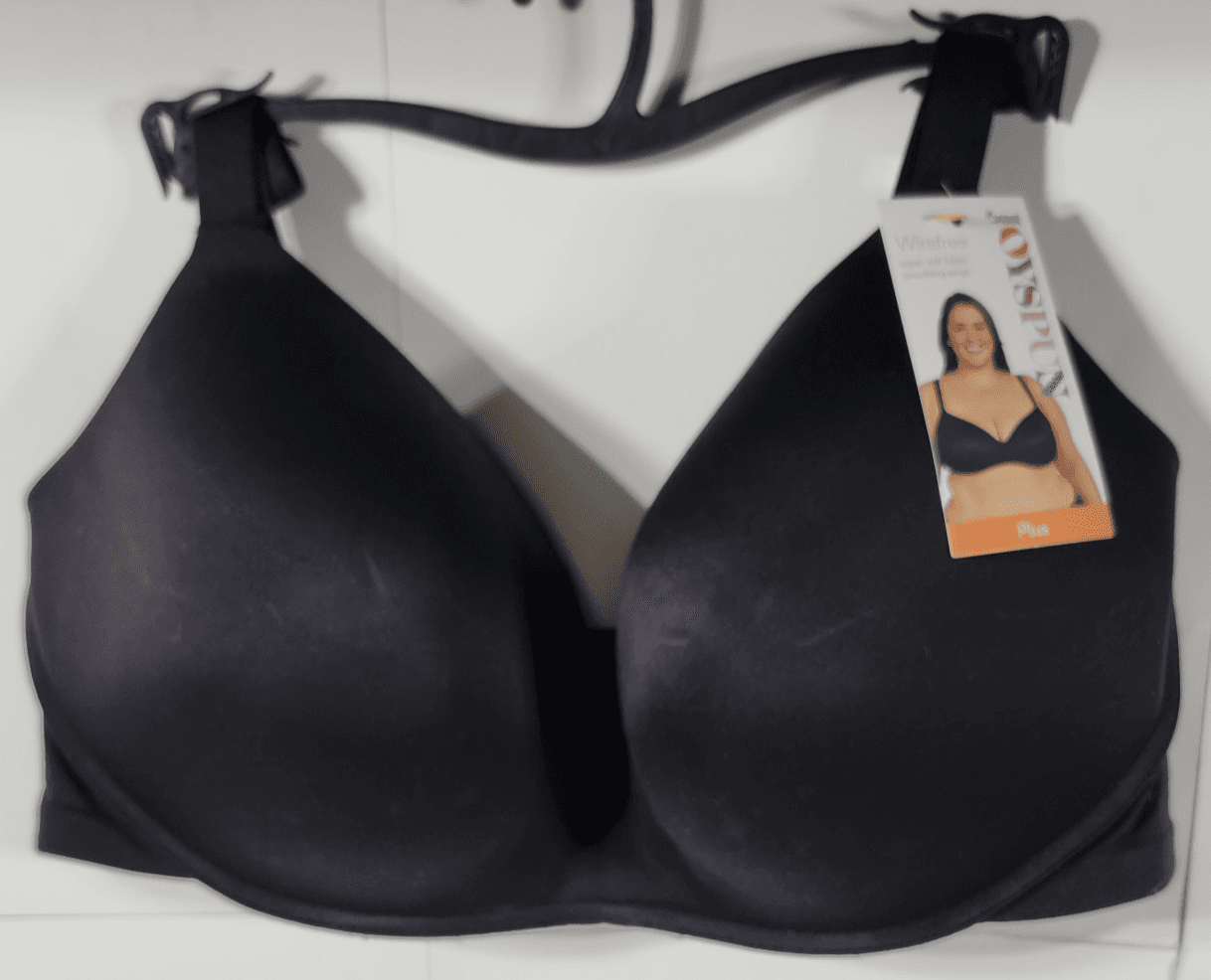 Joyspun Women’s 40DDD Wirefree Black Bra Soft Plus Size NEW