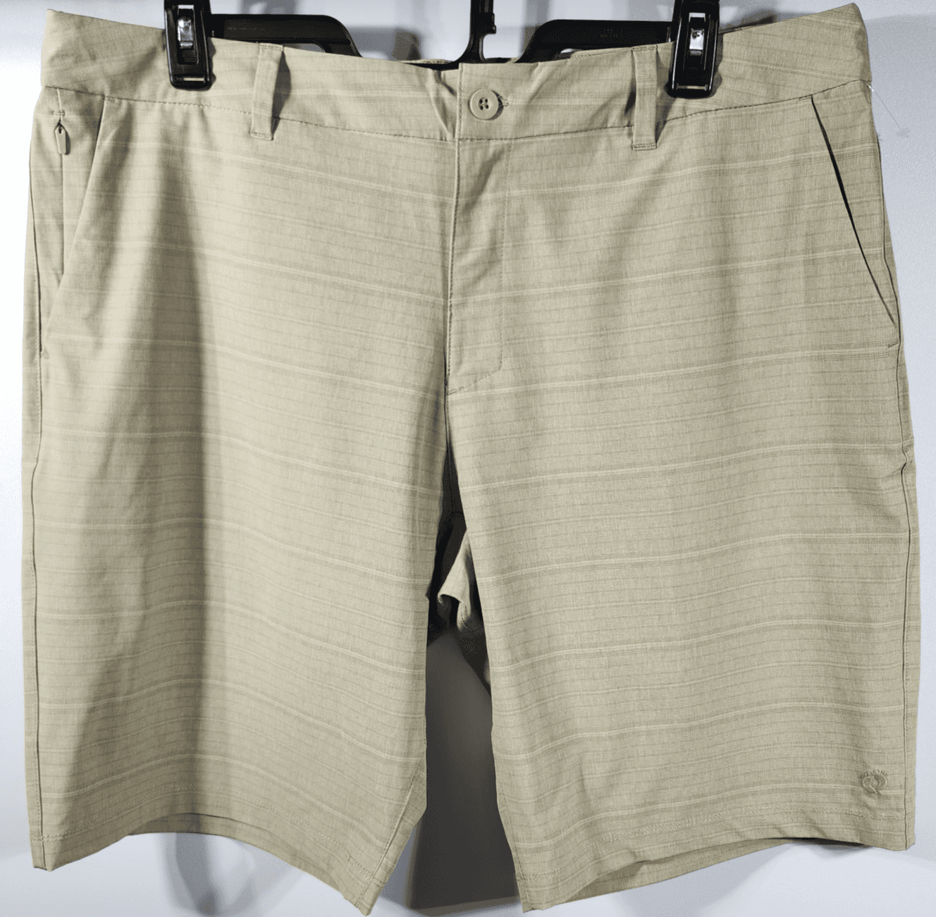 Hang Ten Men's Shorts Size 40 Beige Lightweight Chino Coastal Golf Pockets