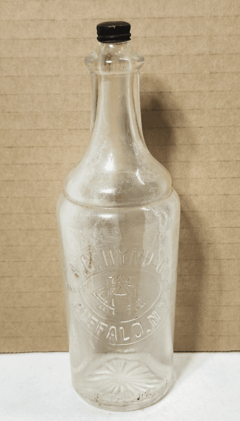 Antique 1885 Bottle, A. C. Hynd Co. Tonic Bottle With Lid 6 Oz Buffalo N Y