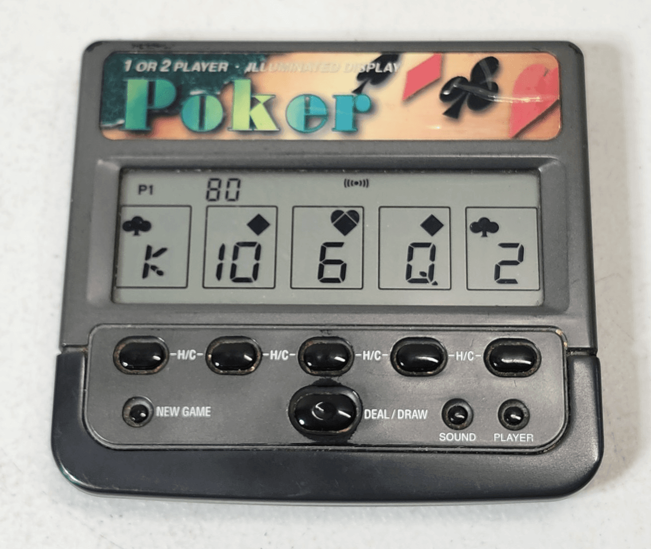 Radio Shack 5 Card Draw Poker 1-2 Player Game 60-2670 Vintage Electronic Tested