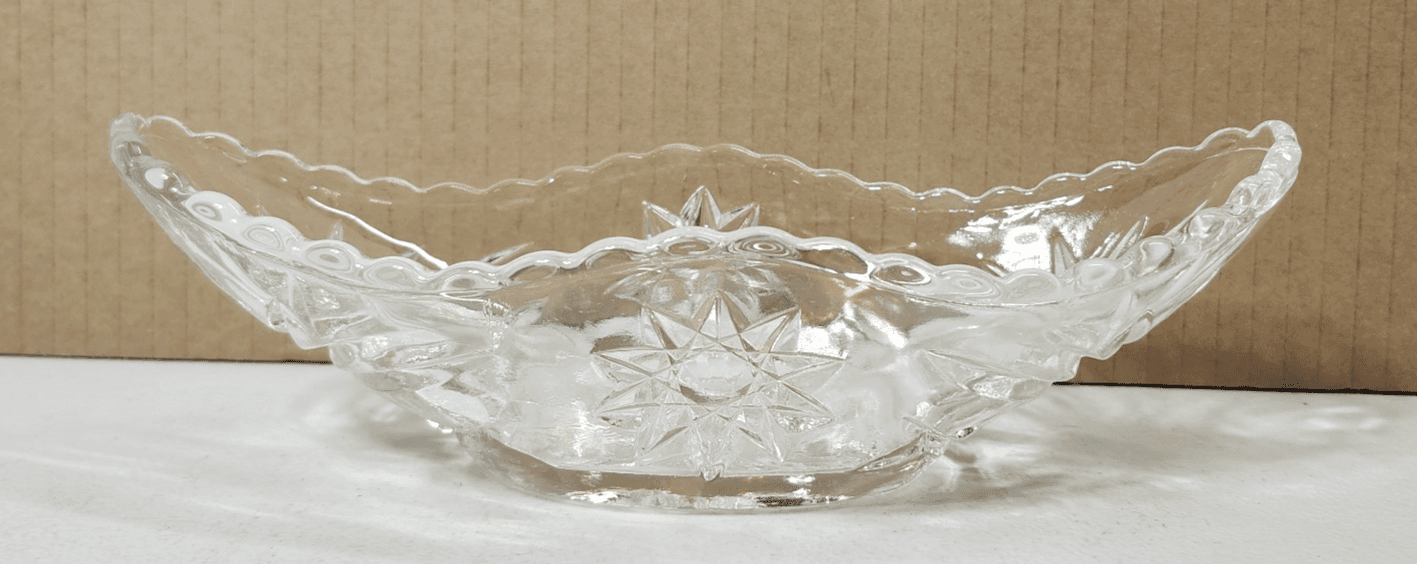 Vintage Anchor Hocking Star of David Banana Split Boat Gondola Bowl Dish 9.25"