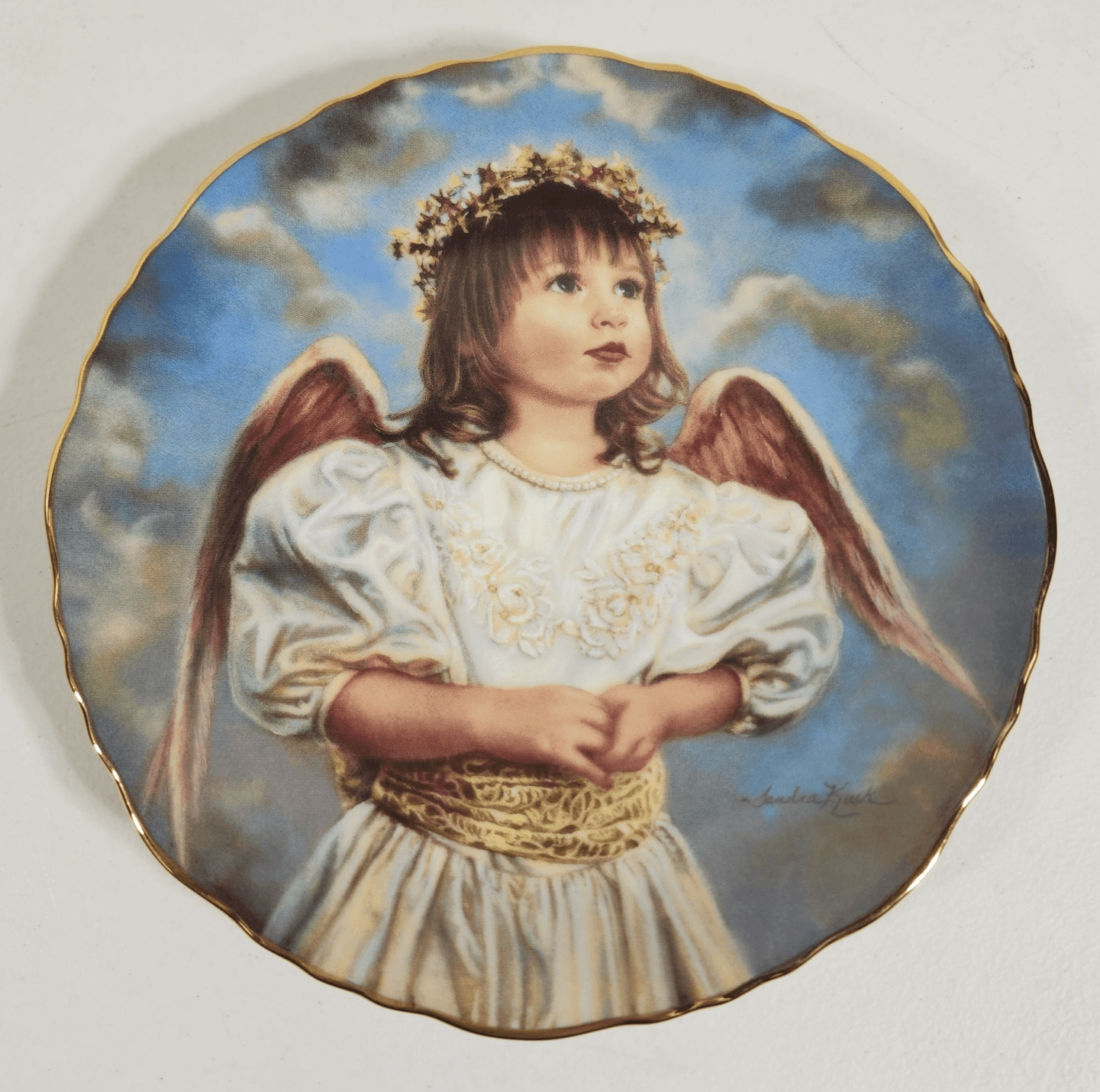 Angel Of Hope Sandra Kuck 7.5" Plate Moments at Home Bradford Exchange