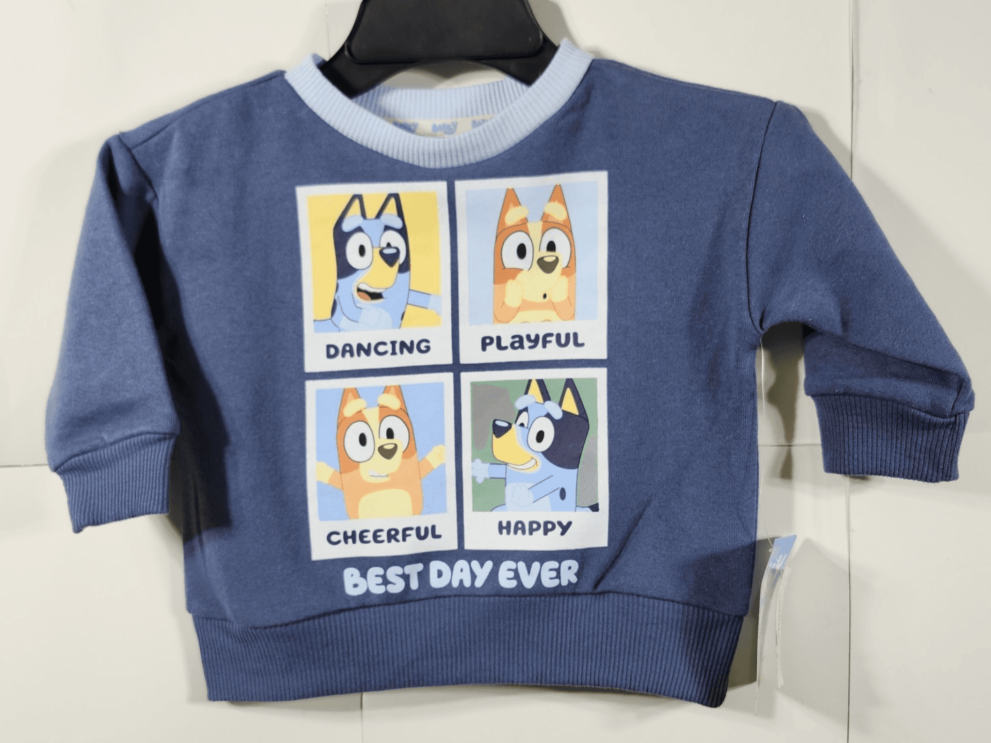 Bluey Best Day Ever Sweatshirt Size 12M Blue NEW