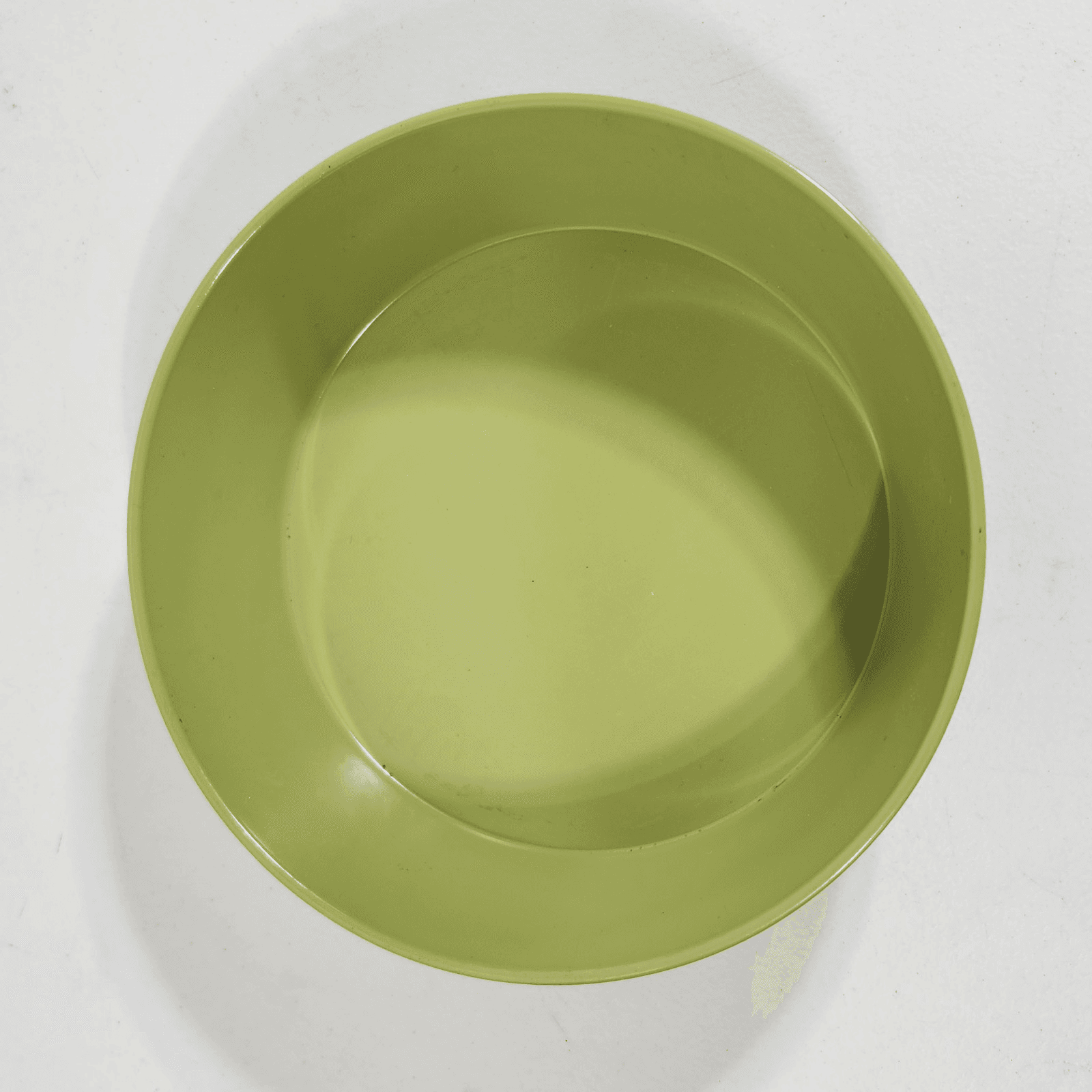 Green Melamine Round Dish Bowl Vintage 7.5" Plastic Made In USA