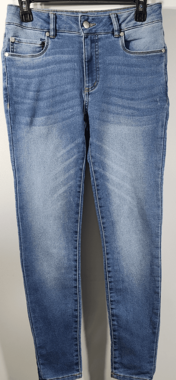 Tahari Kelly Classic Skinny Jeans Women's 4 Mid Rise Blue Stretch Denim