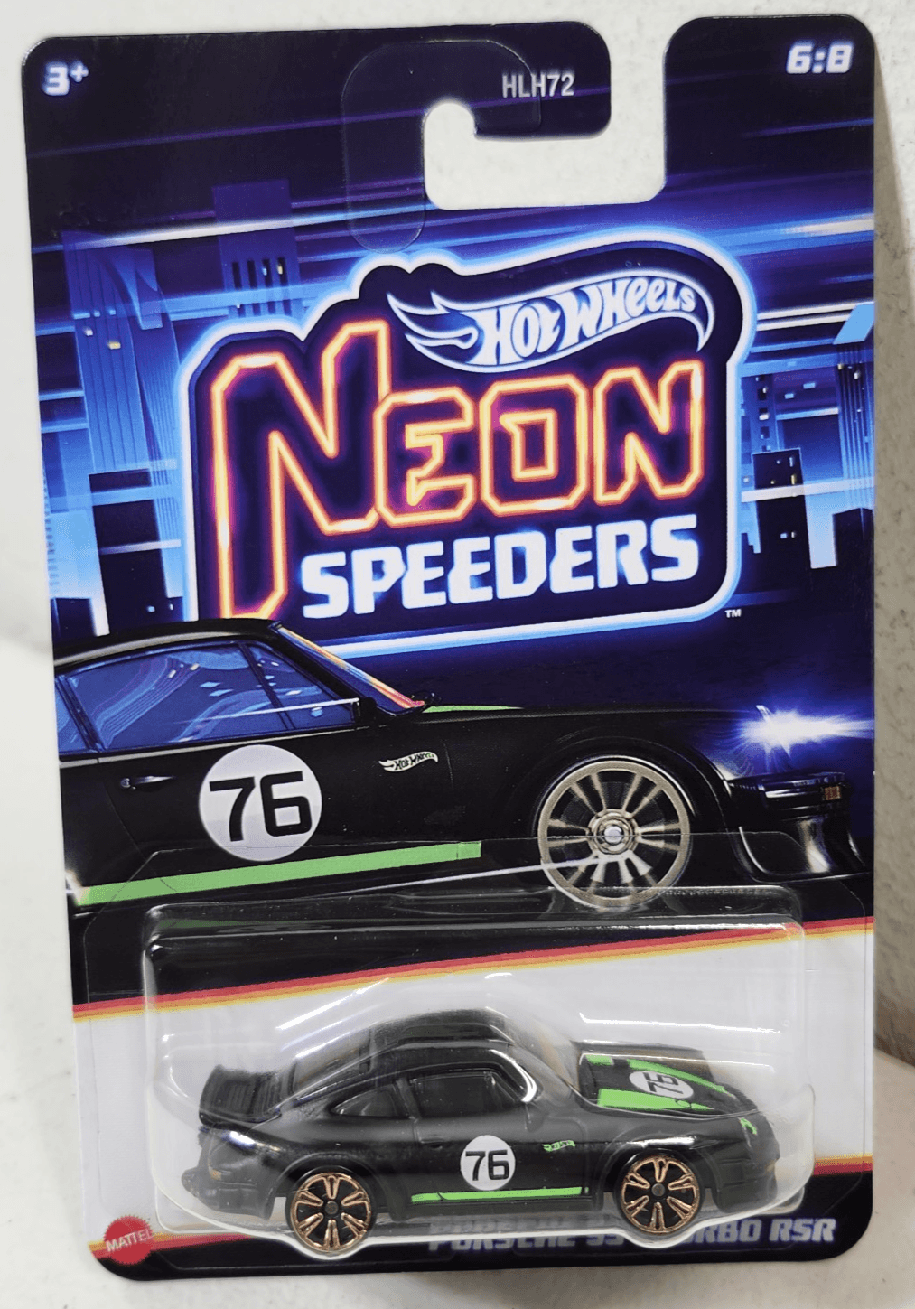 Hot Wheels 2025 Neon Speeders Porsche 934 Turbo RSR Black Car 1/64 Toy Vehicle