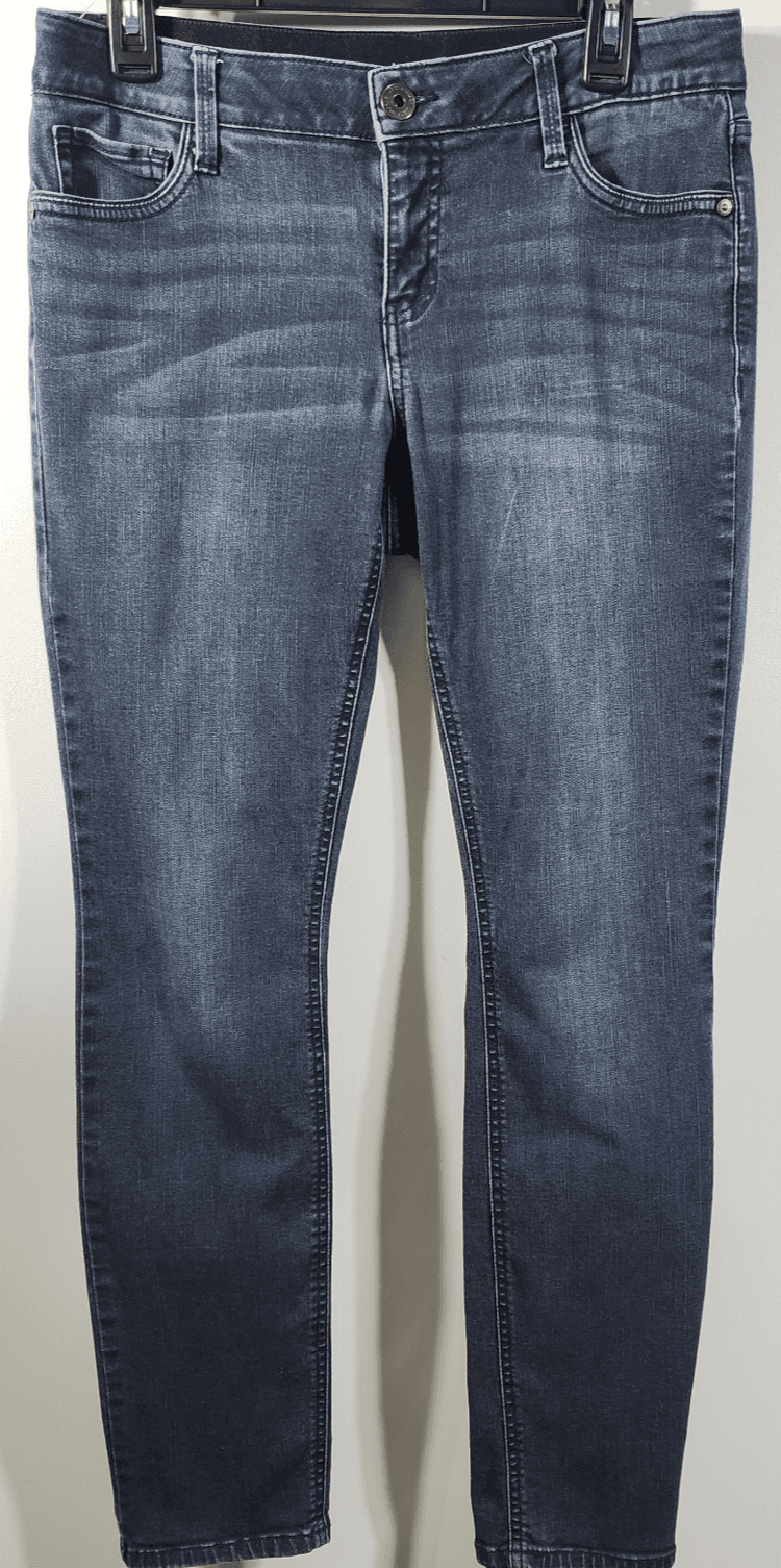 Liz Claiborne Women's 6 Classic Skinny Jeans Dark Blue Stretch Denim Mid Rise