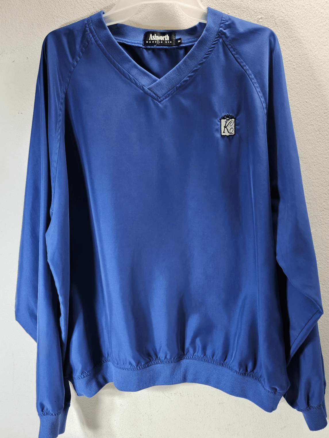Ashworth Pullover Men’s Size Medium Blue Long Sleeve Made in USA