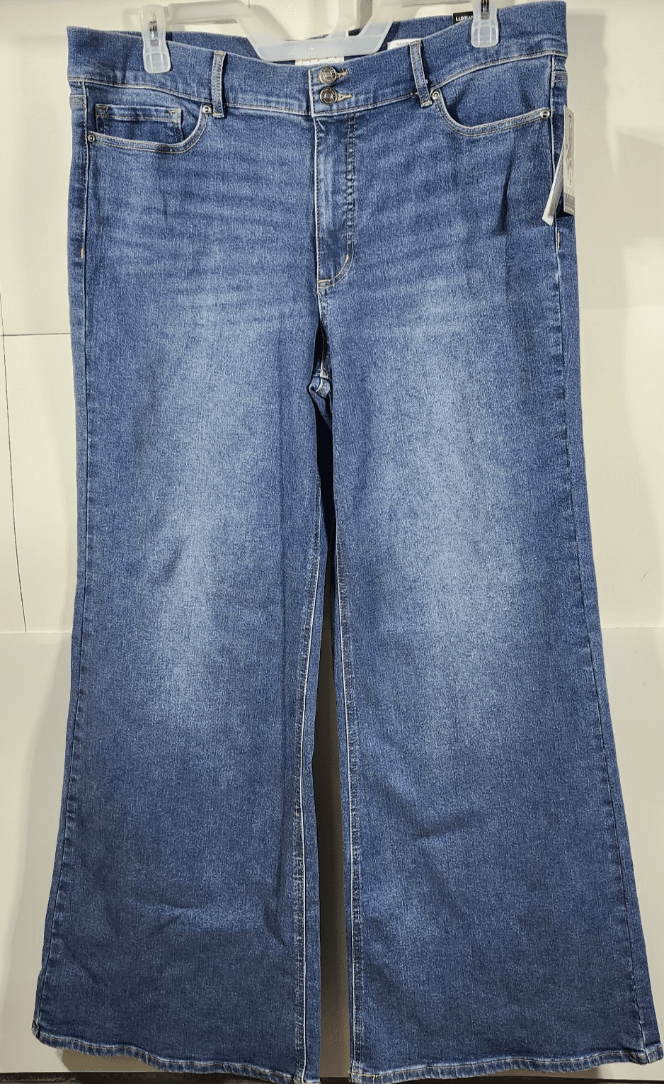 Sofia Vergara Women's 18 Jeans Margot High Rise Wide Leg Med-Wash NEW
