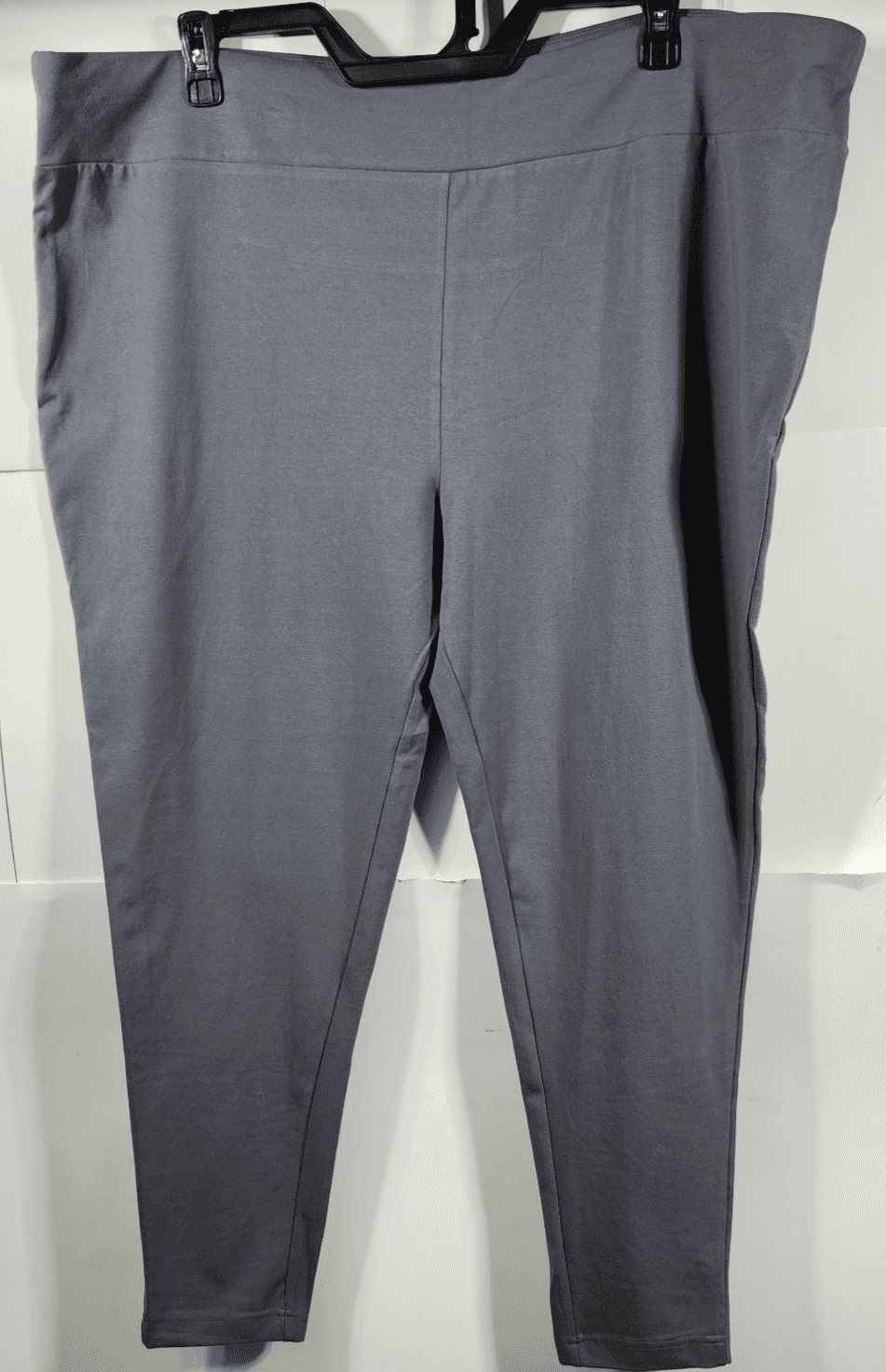 Terra & Sky Women's 4X High Rise Fitted Leggings Gray Plus Size NEW