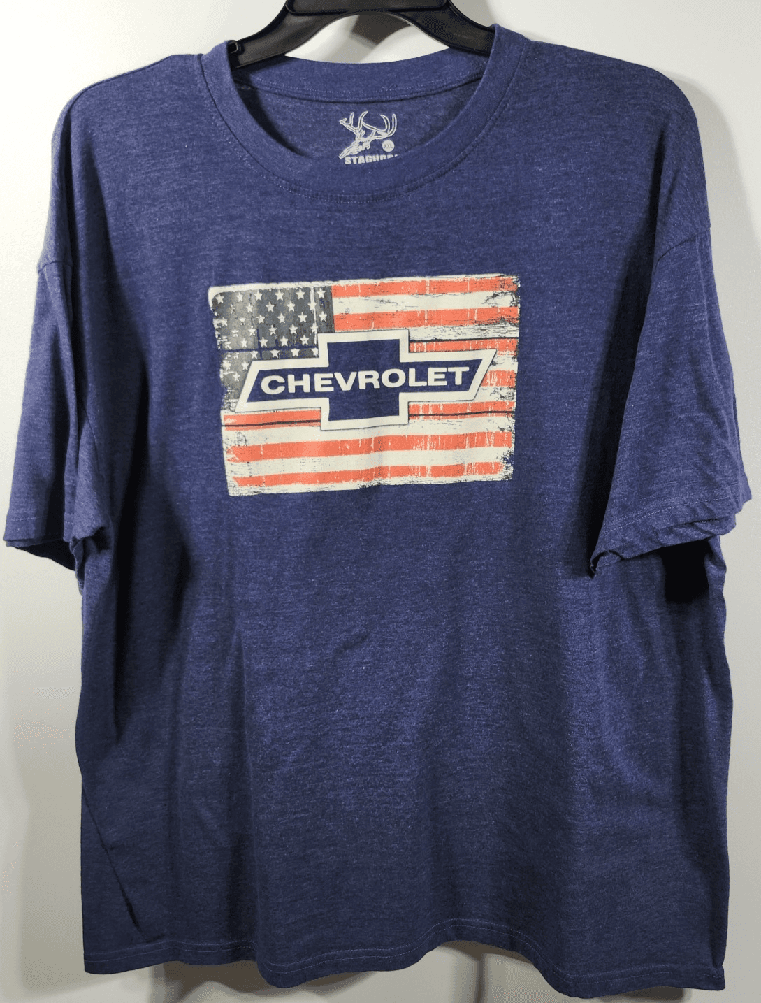 Men's XXL Blue Chevrolet American Classic Short Sleeve T-Shirt