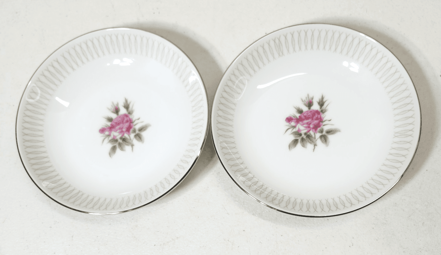 2 Vintage Norcrest Fine China Embassy Rose Pattern 5.5" Bowl Japan English
