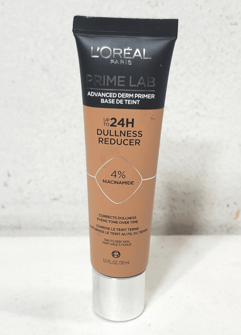 L'Oreal Prime Lab Niacinamide Primer Dullness Reducer Tan To Deep Skin NEW