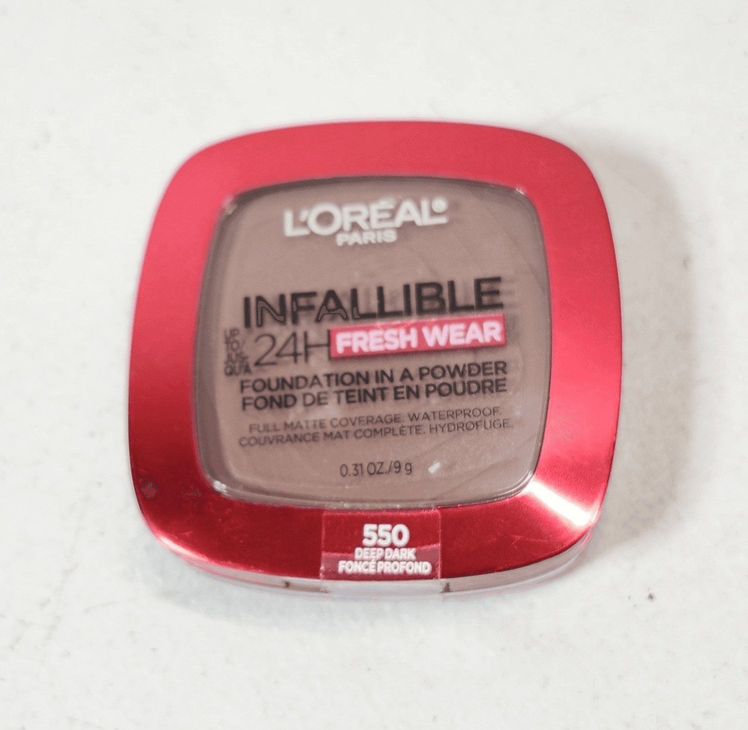 L Oréal Paris Infallible 24H Fresh Wear Powder Foundation 550 Deep Dark NEW