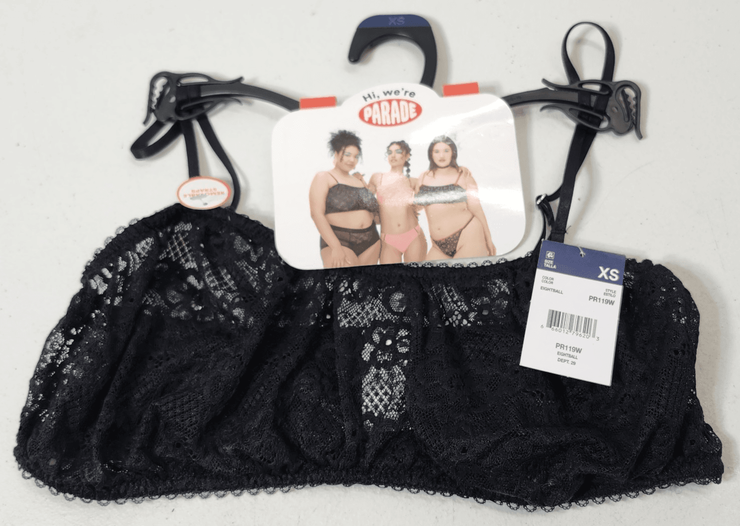 Parade Women's Wireless Bra Eightball Black Size XS NEW