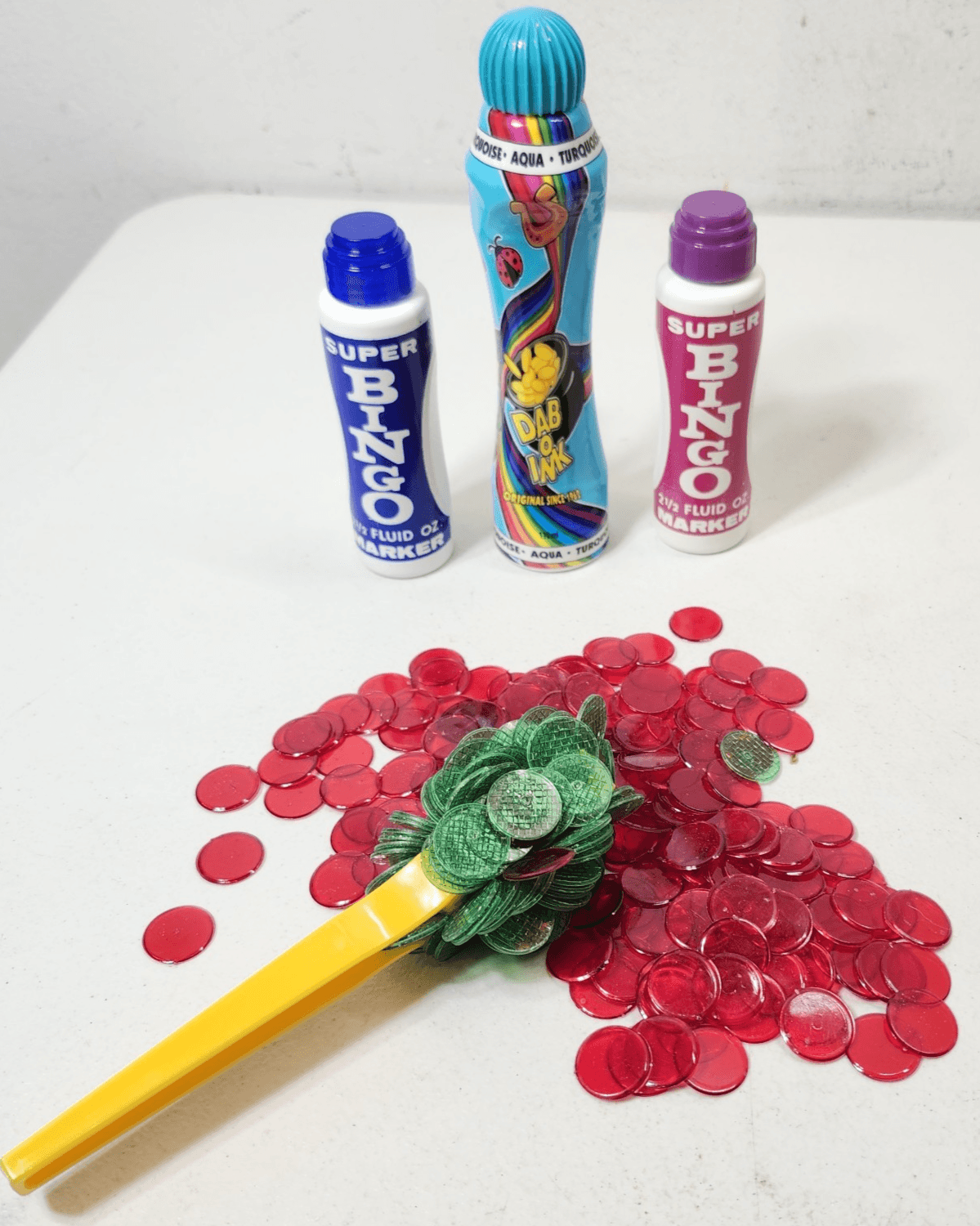 Magnetic Bingo Wand Chips Markers Dabbers Ink Bundle Lot