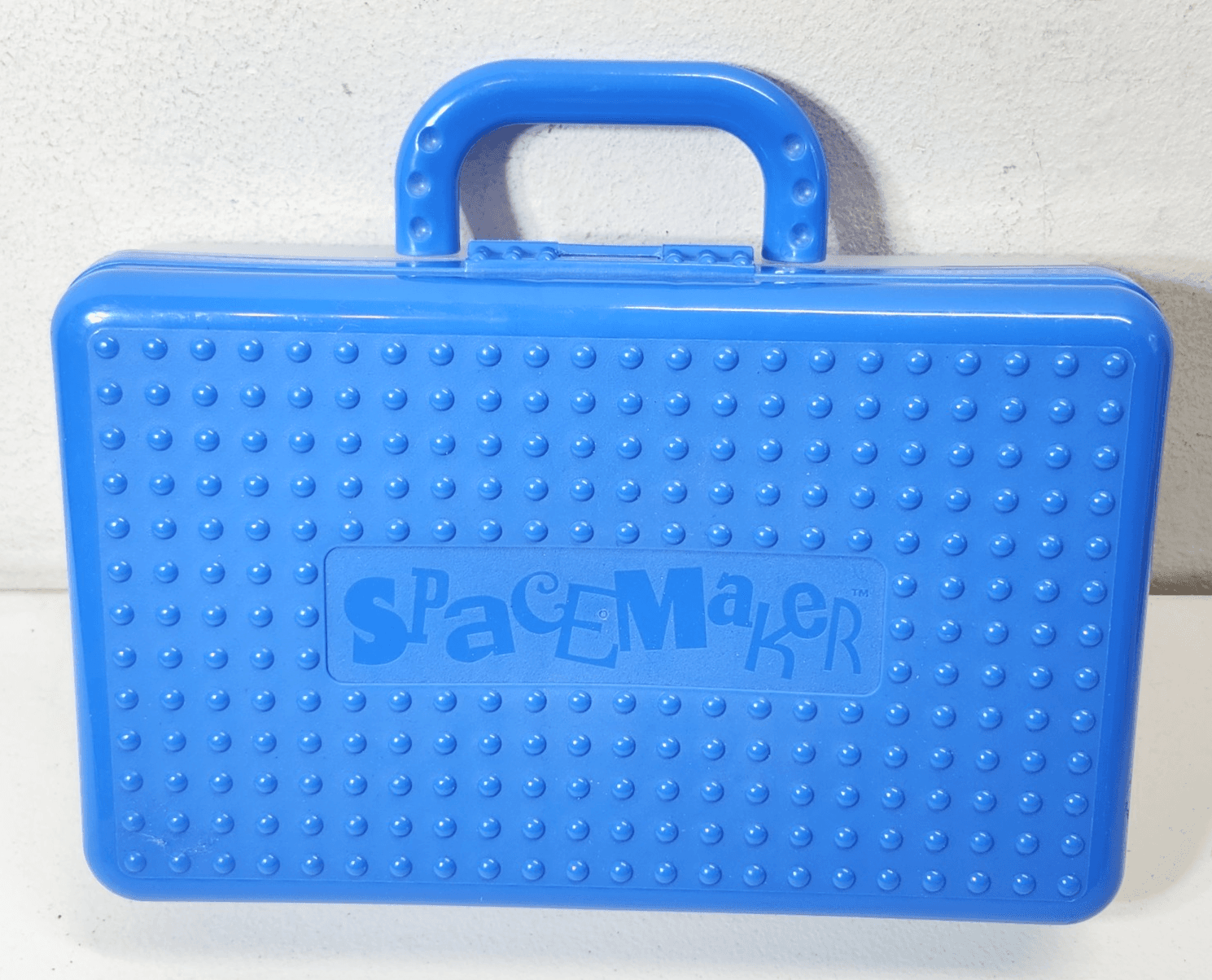 Vintage SpaceMaker Blue 90's Pencil Art Case Organizer 7 X 11