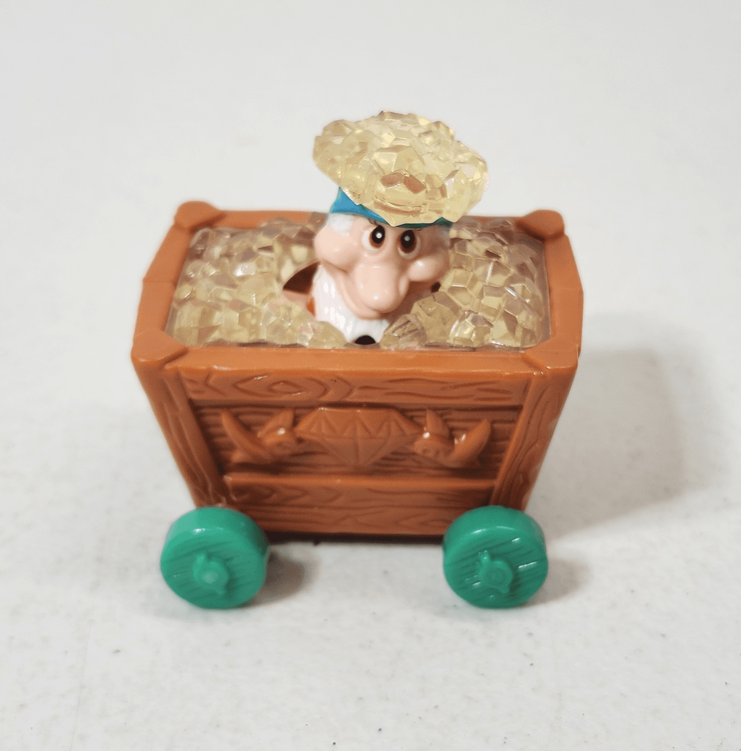 Vintage Disney Snow White Dwarf Diamond Mine Cart Toy Figure McDonalds