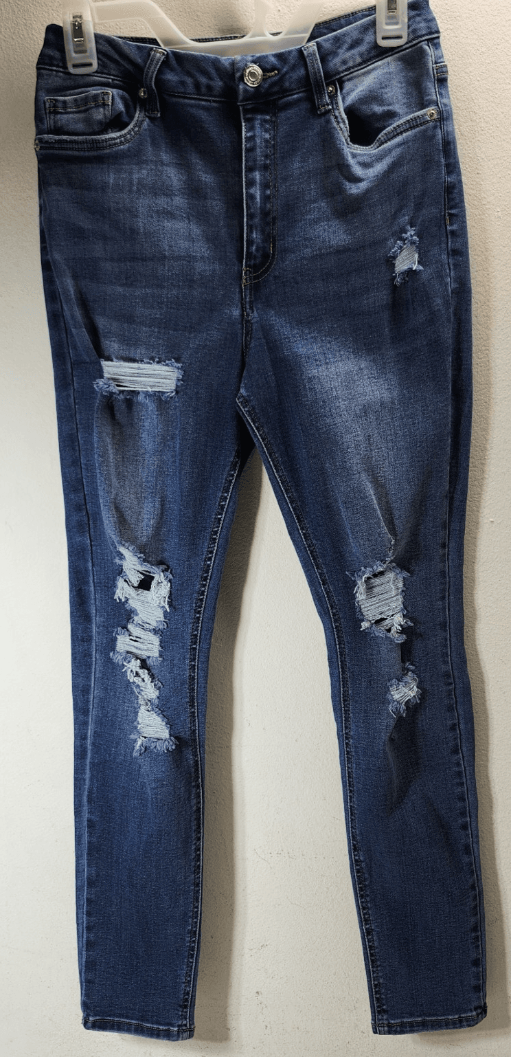 Colombia Refuge Womens High Rise Curvy Jeans Size 7 Blue Distressed Denim Pants