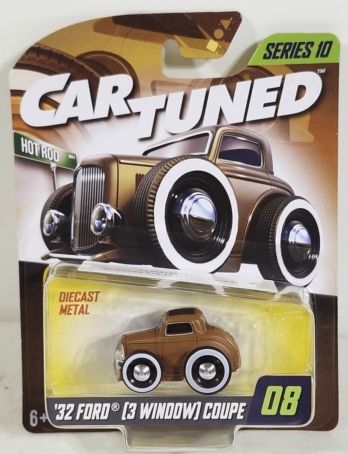 2026 Car Tuned Series 10 Hot Rod ‘32 Ford (3 Window) Coupe Brown 1/64 Toy NEW