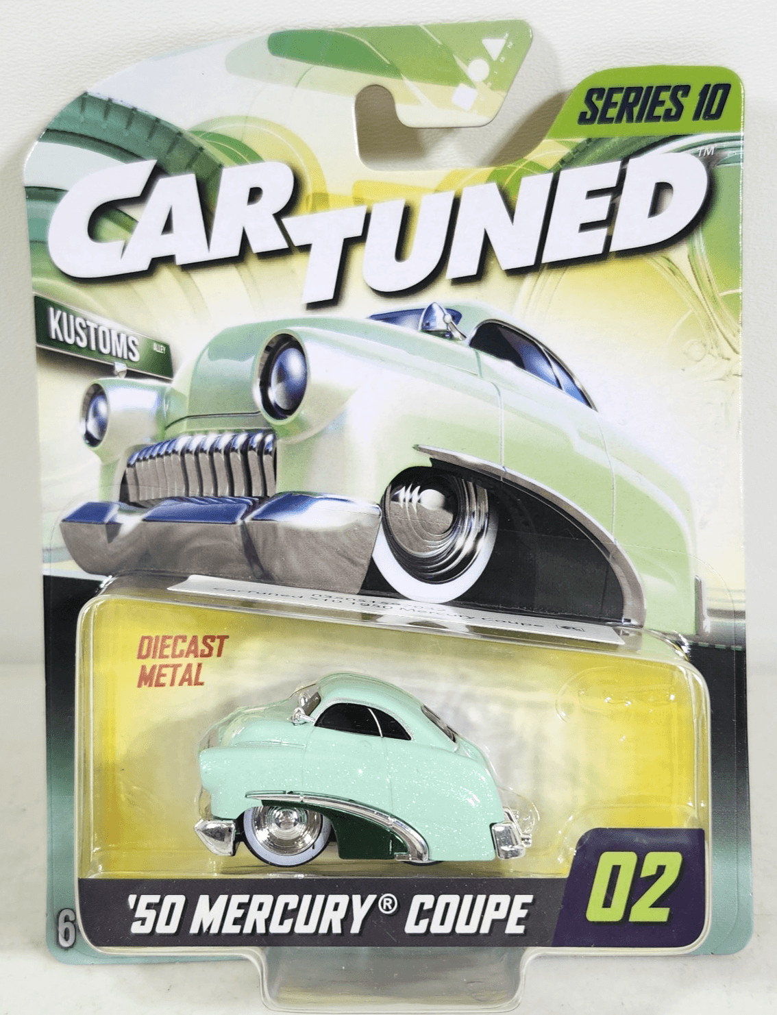 2026 MGA Car Tuned Series 10 '50 Mercury Coupe #02 Green 1/64 Toy Vehicle NEW