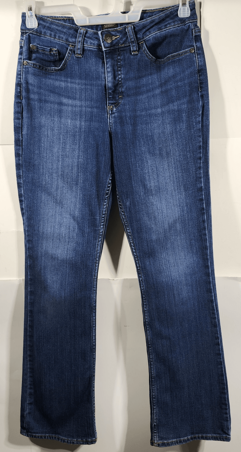 Lee Womens Size 6 Jeans Mid Rise Blue Denim Bootcut Stretch Pants