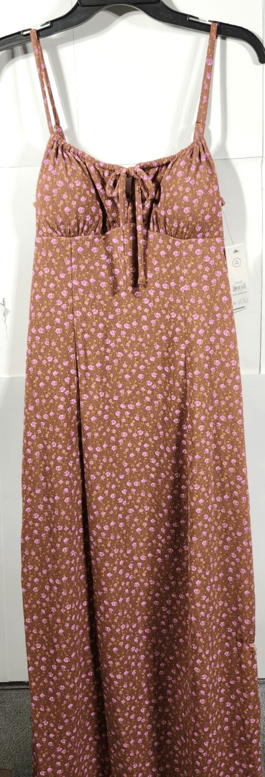 No Boundaries Womens Maxi Bodycon Dress Size XS 0-2 Pink Floral Design NEW