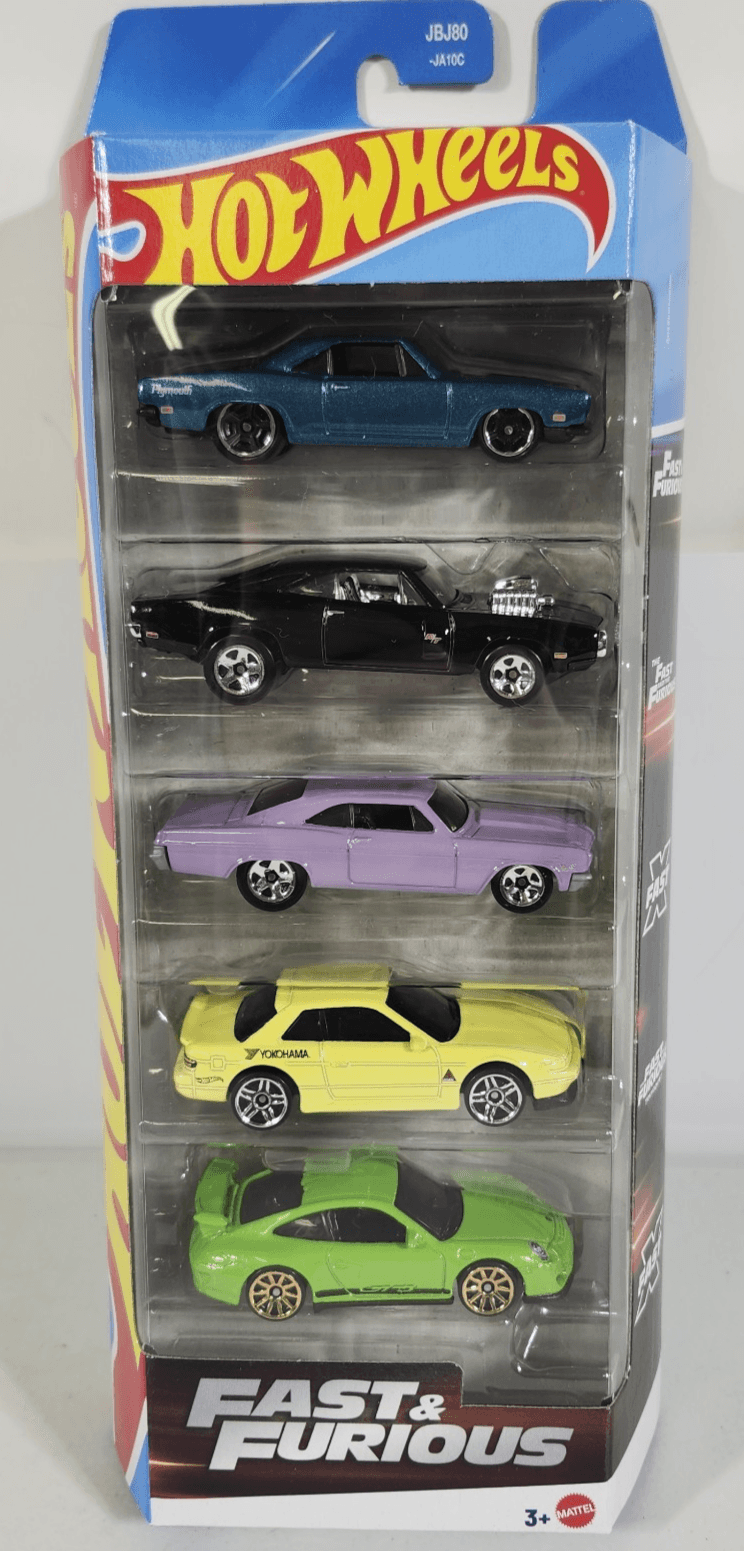 2025 Hot Wheels Fast & Furious 5 Pack Charger Impala Porsche 911 Barracuda