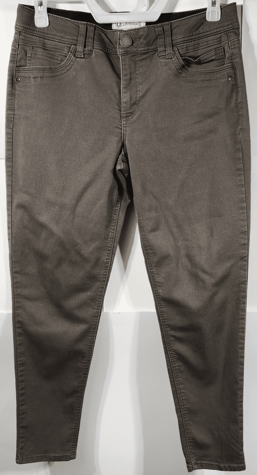 Democracy Pants Womens 12 Brown Ab Technology Skinny Stretch Jeggings Casual